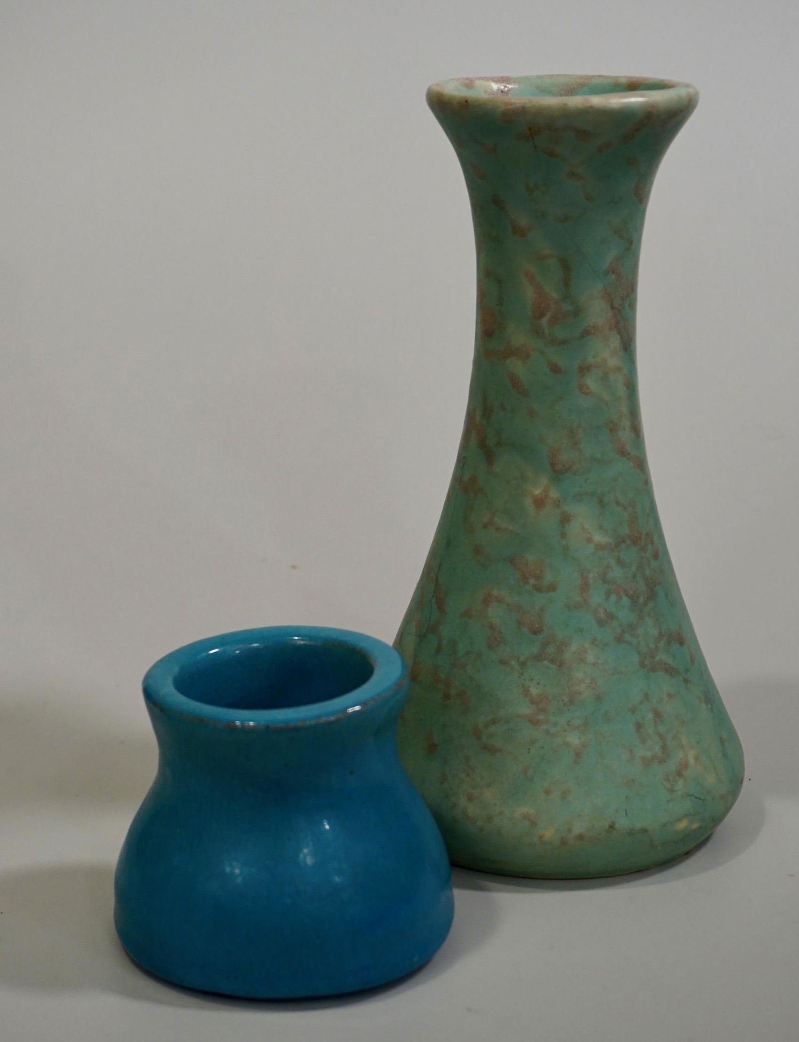 Mid Century Studio Pottery Turquoise Glazed Vase Lot of (1 of 7)