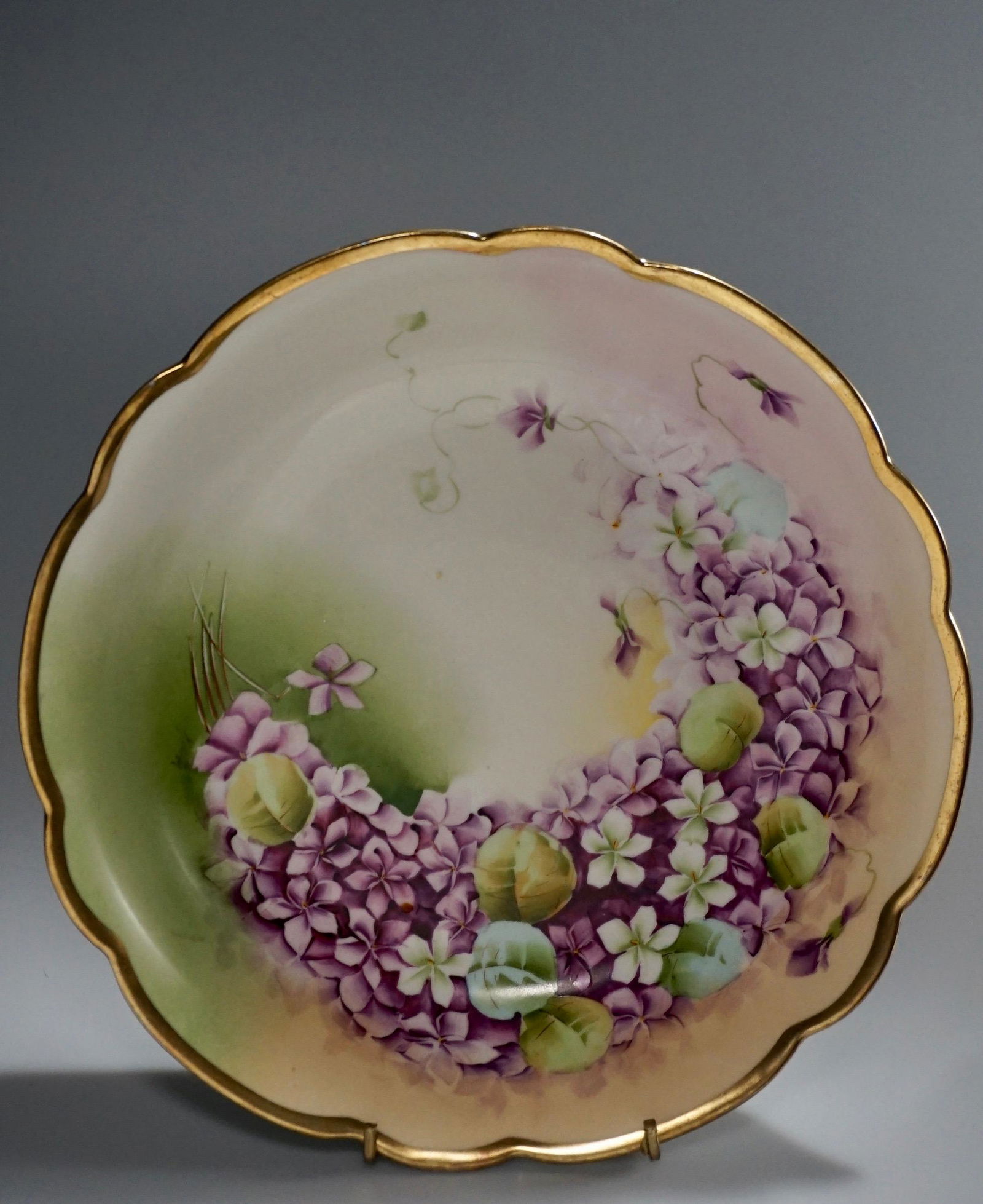 Hand Painted Vienna China Violets Blossom Austrian (1 of 6)