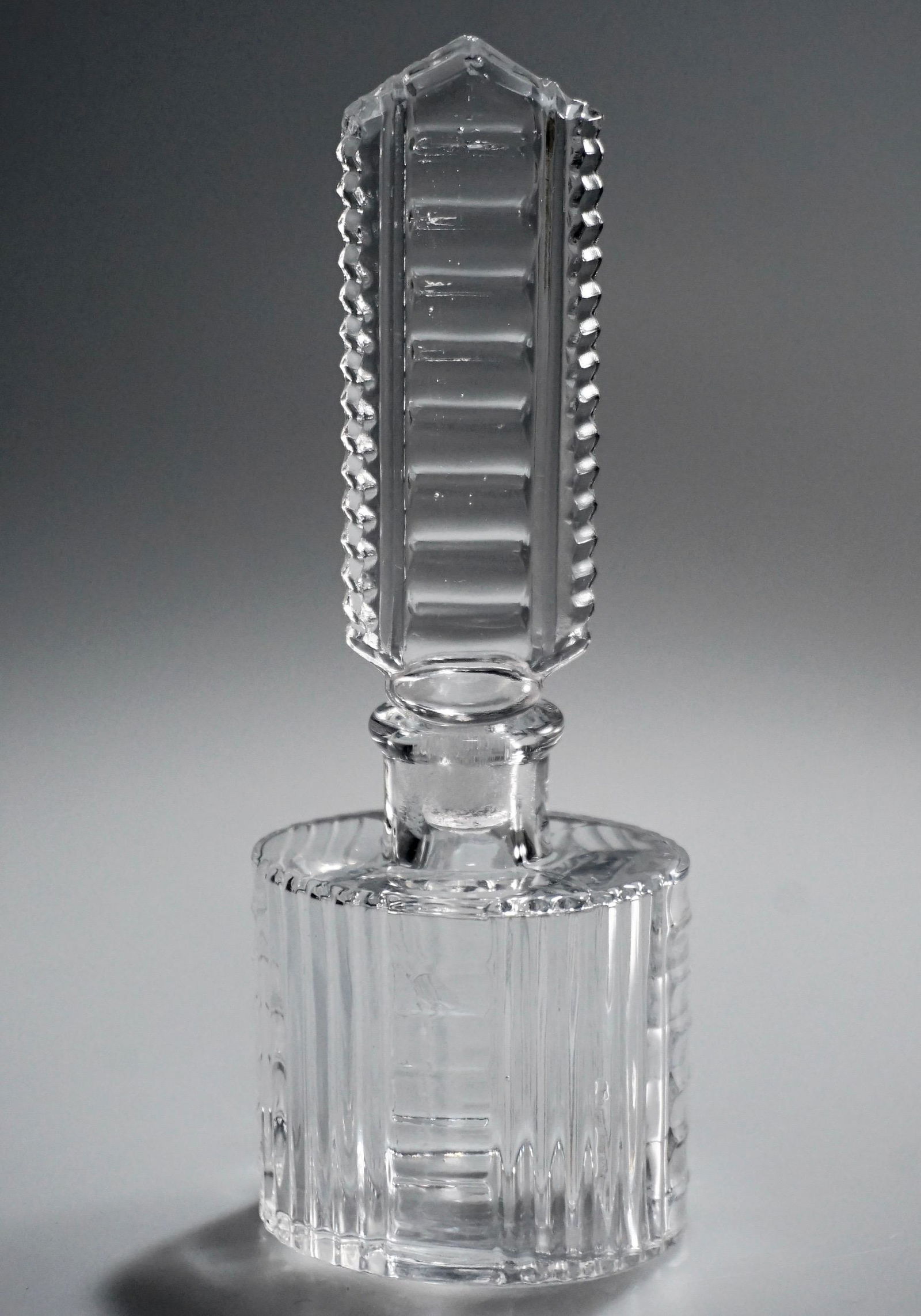 Art Deco Style Clear Glass Perfume Bottle (1 of 4)
