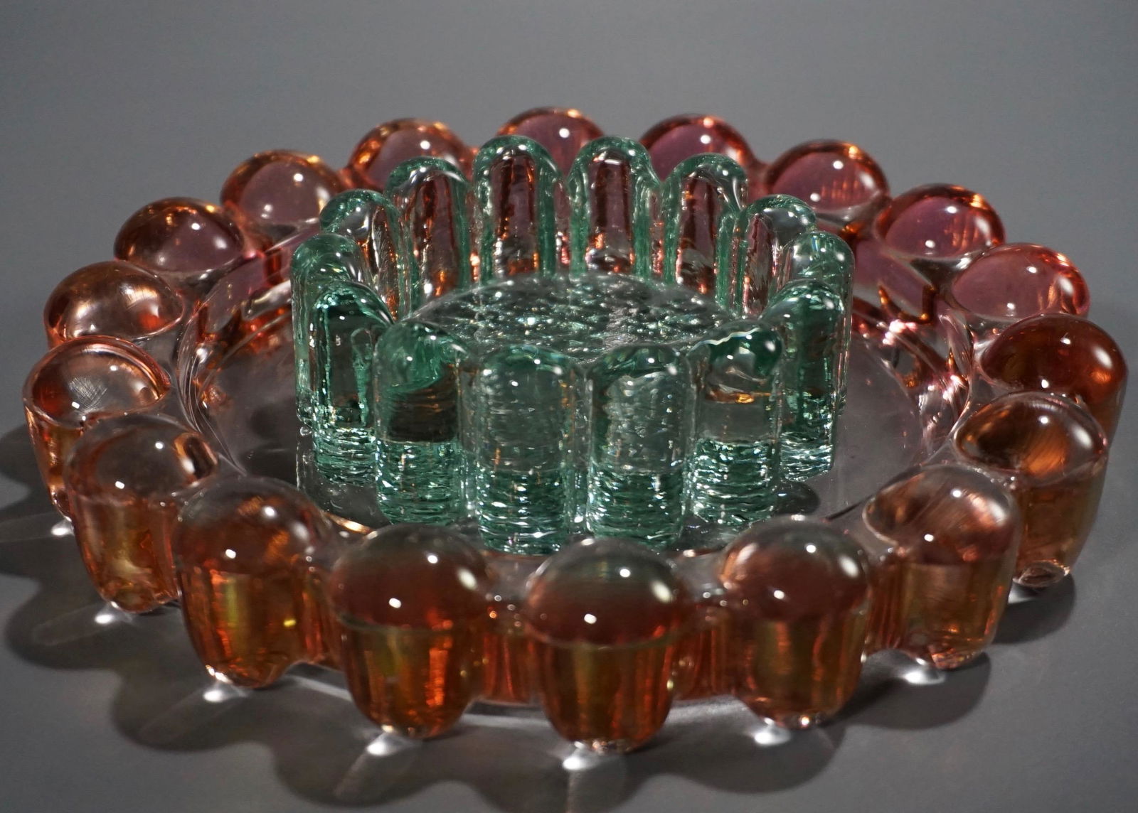 Vintage Colorful Glass Ashtrays Lot of 2 (1 of 5)