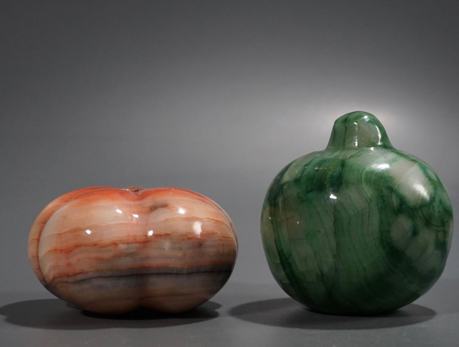 Carved Stone Fruit Paperweight Lot of 2 Paperweights (1 of 3)