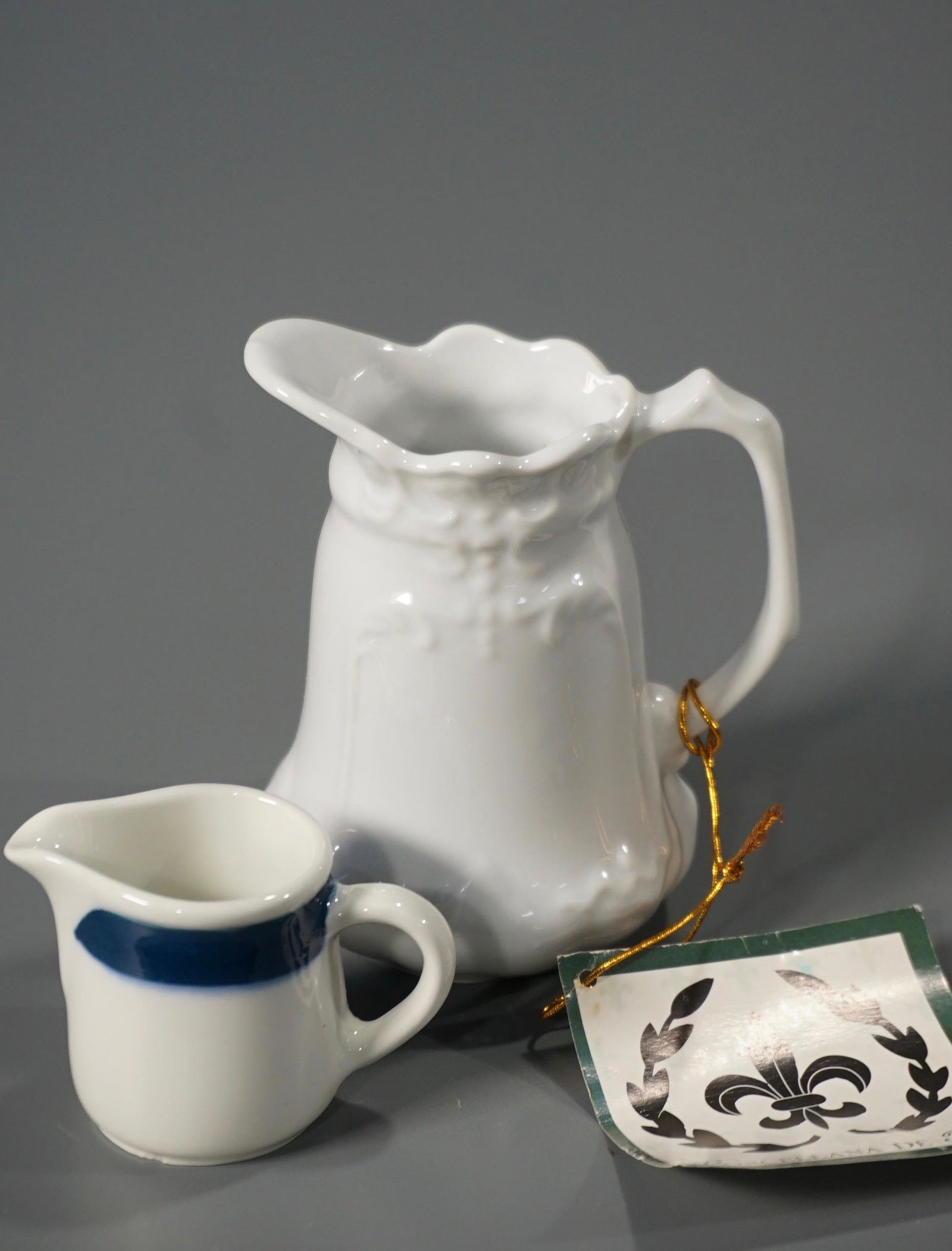 Small Cream Pitcher Lot of 2 Including Arabia England (1 of 4)