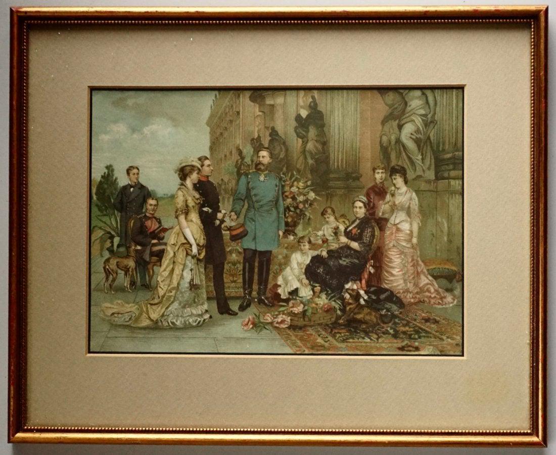 Antique Color Lithograph Royal Family Portrait after Jo (1 of 4)