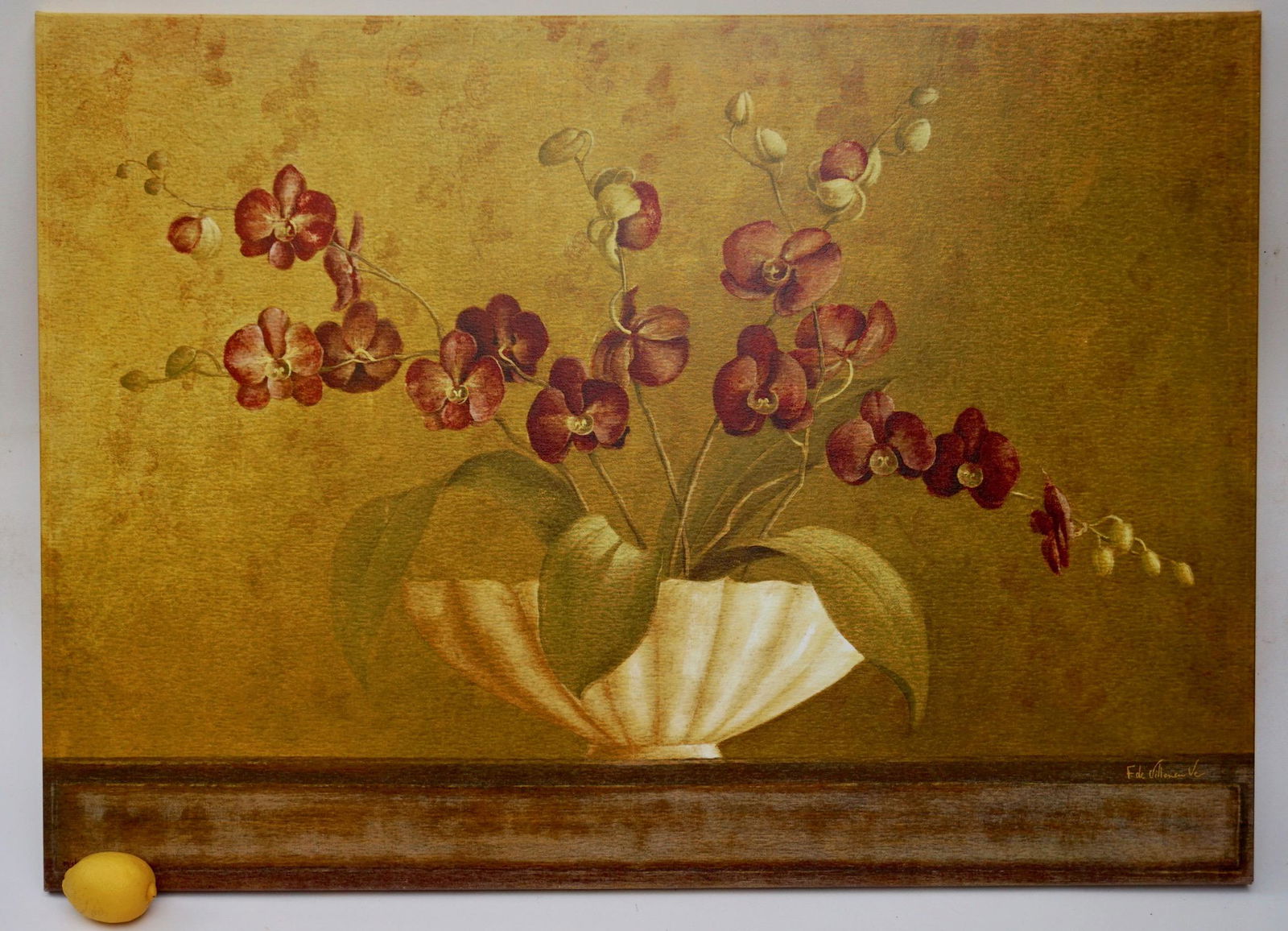 Orchid Signed Modern Art Print On Canvas (1 of 4)