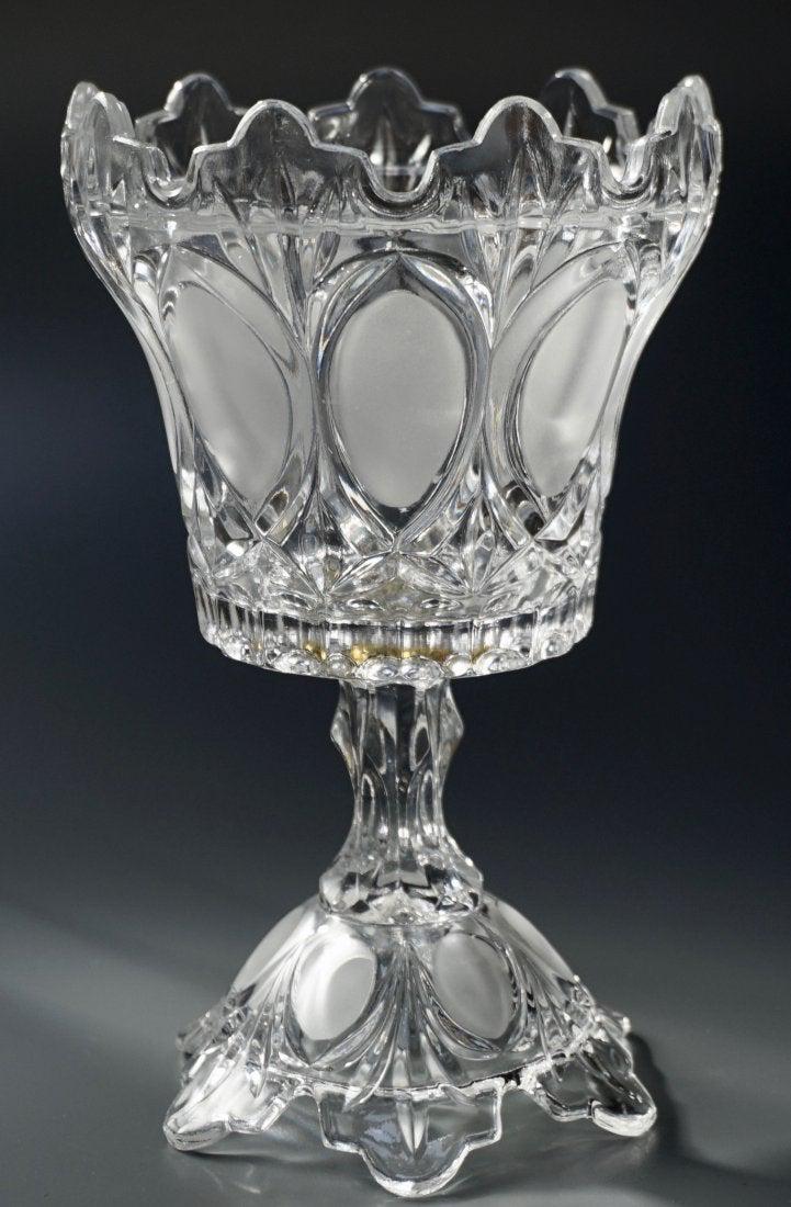 German Crystal Crown Flower Vase (1 of 3)