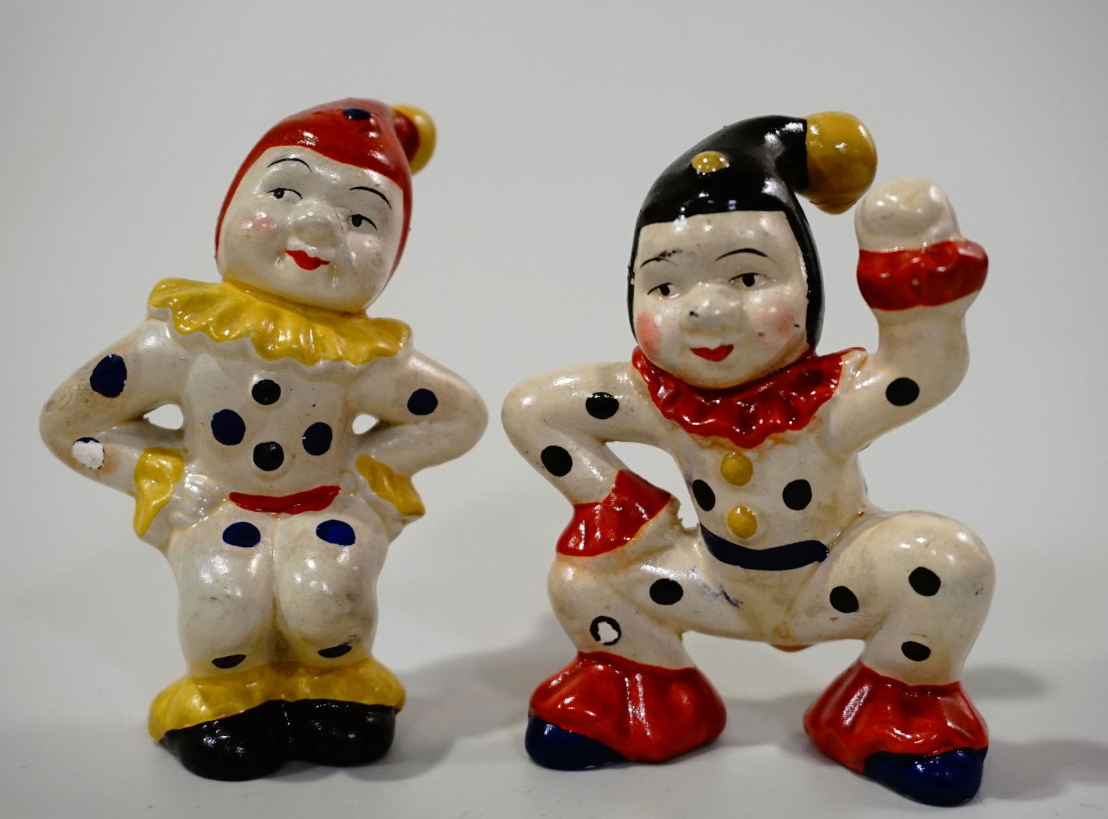 Vintage Ceramic Clown Hand Painted Figurines Lot of 2 (1 of 4)