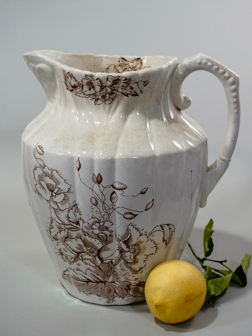 Large Antique Transferware Pitcher (1 of 6)