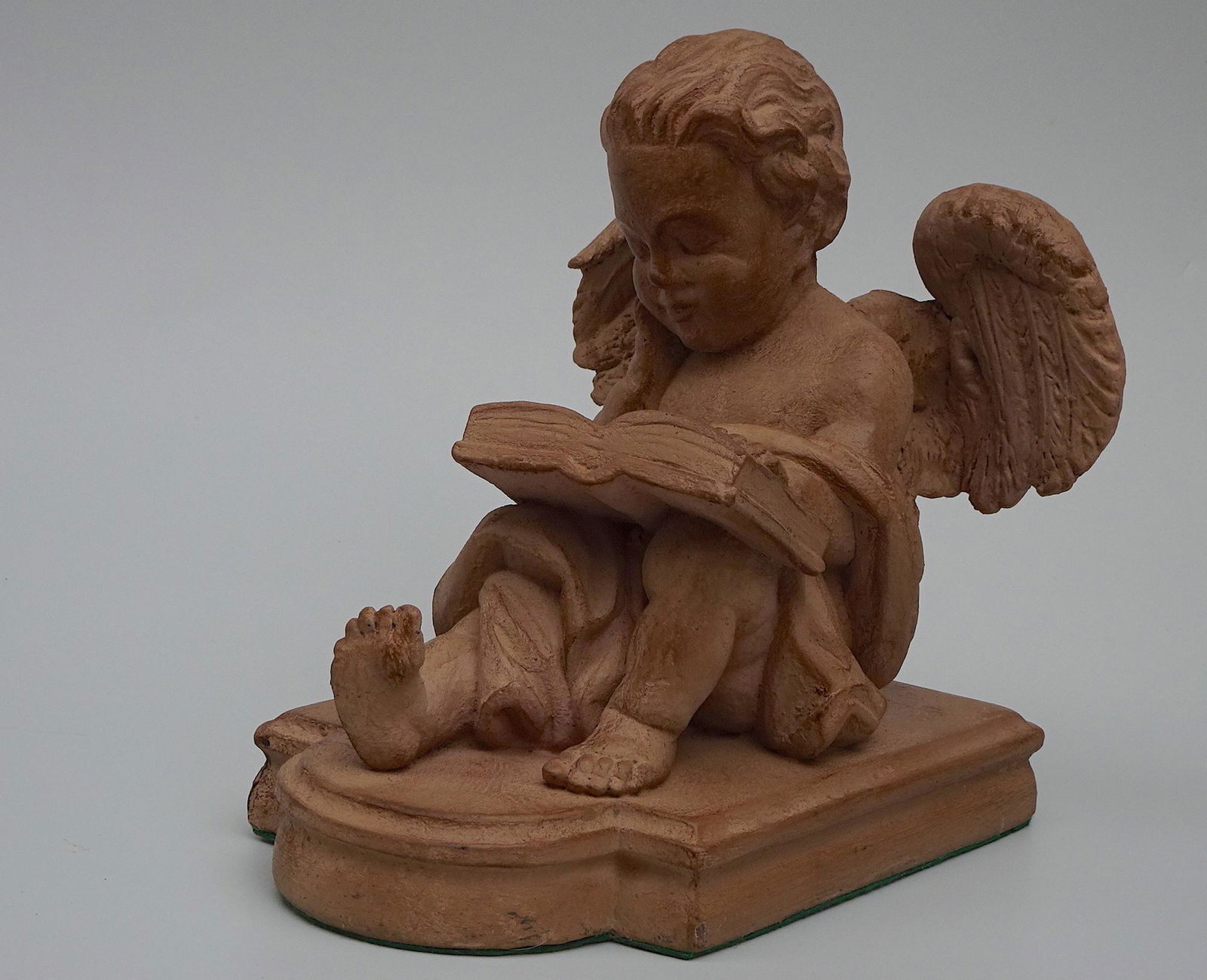Vintage French Reading Angel Figurine Bookend Signed (1 of 7)