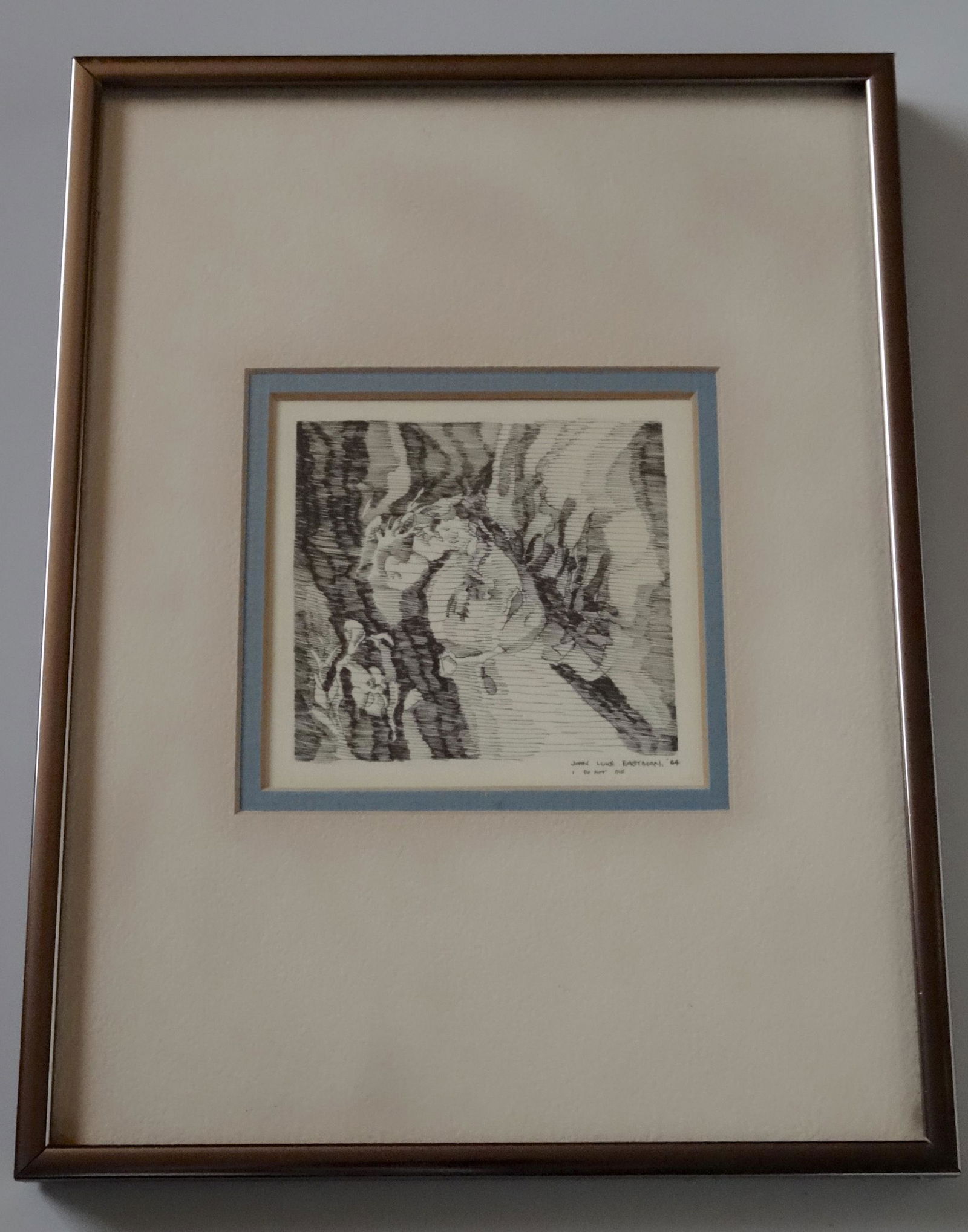 Engraving John Luke Eastman Mid Century Abstract (1 of 3)