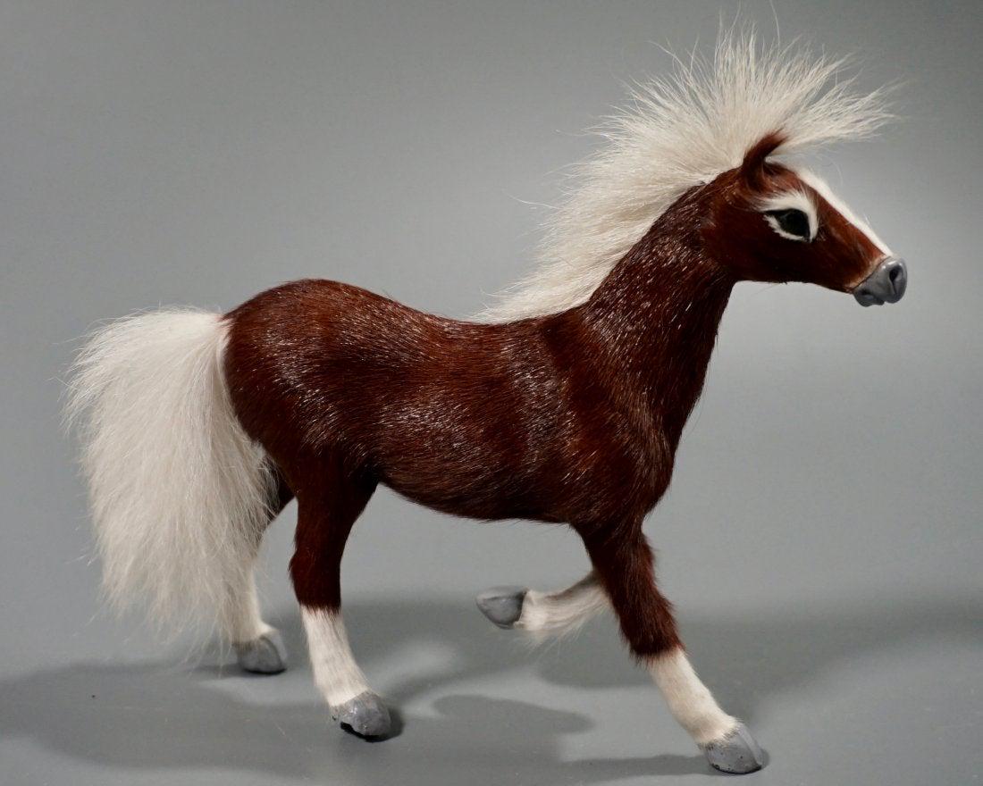 Brown Fur Horse Model Hand Made Miniature Glass Eyes (1 of 5)