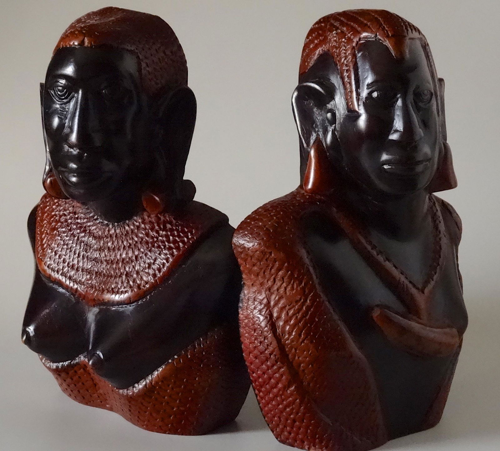 Impressive Art Deco Vintage African Ebony Wood Carved (1 of 9)