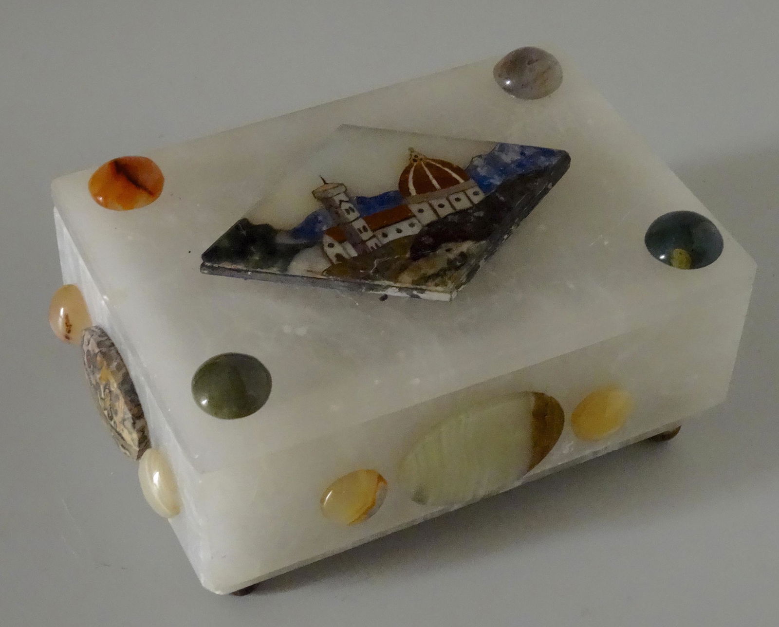 Vintage Italian Specimen Pietra Dura Trinket Box (1 of 9)