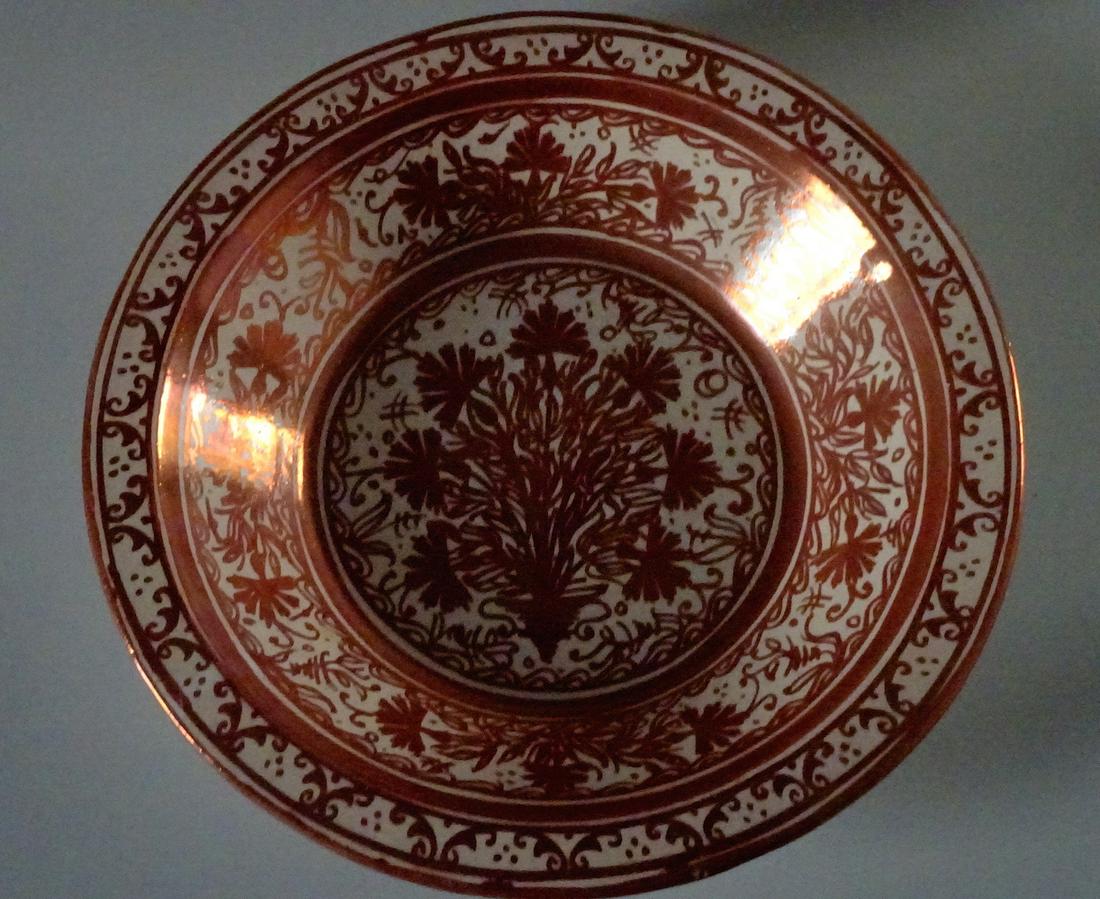 Antique Hispano Moresque Pottery Copper Luster Painted (1 of 8)