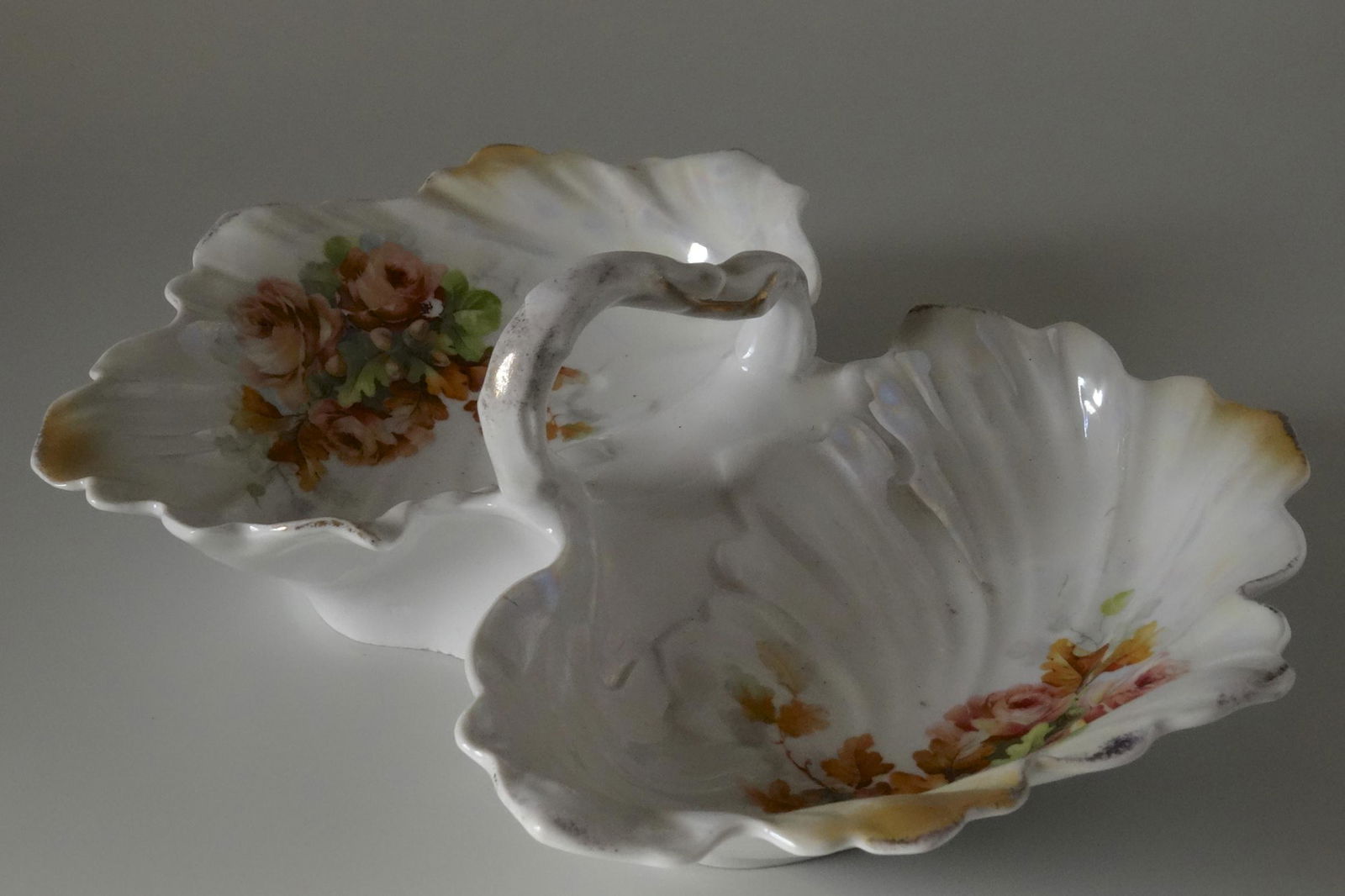 Vintage German Divided Serving Dish Iridescent China (1 of 6)