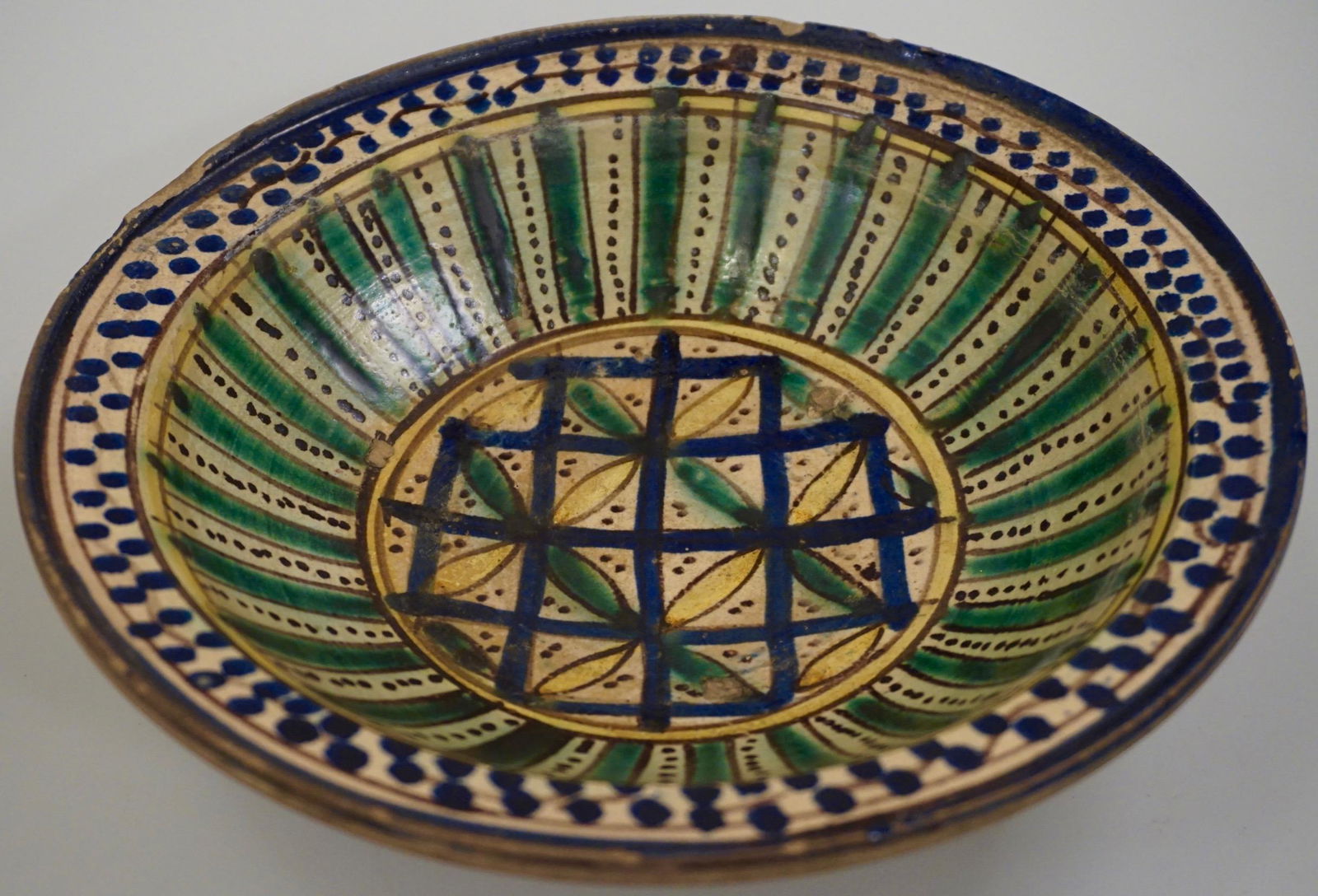 Antique Hand Painted Ceramic Plate Bowl (1 of 6)