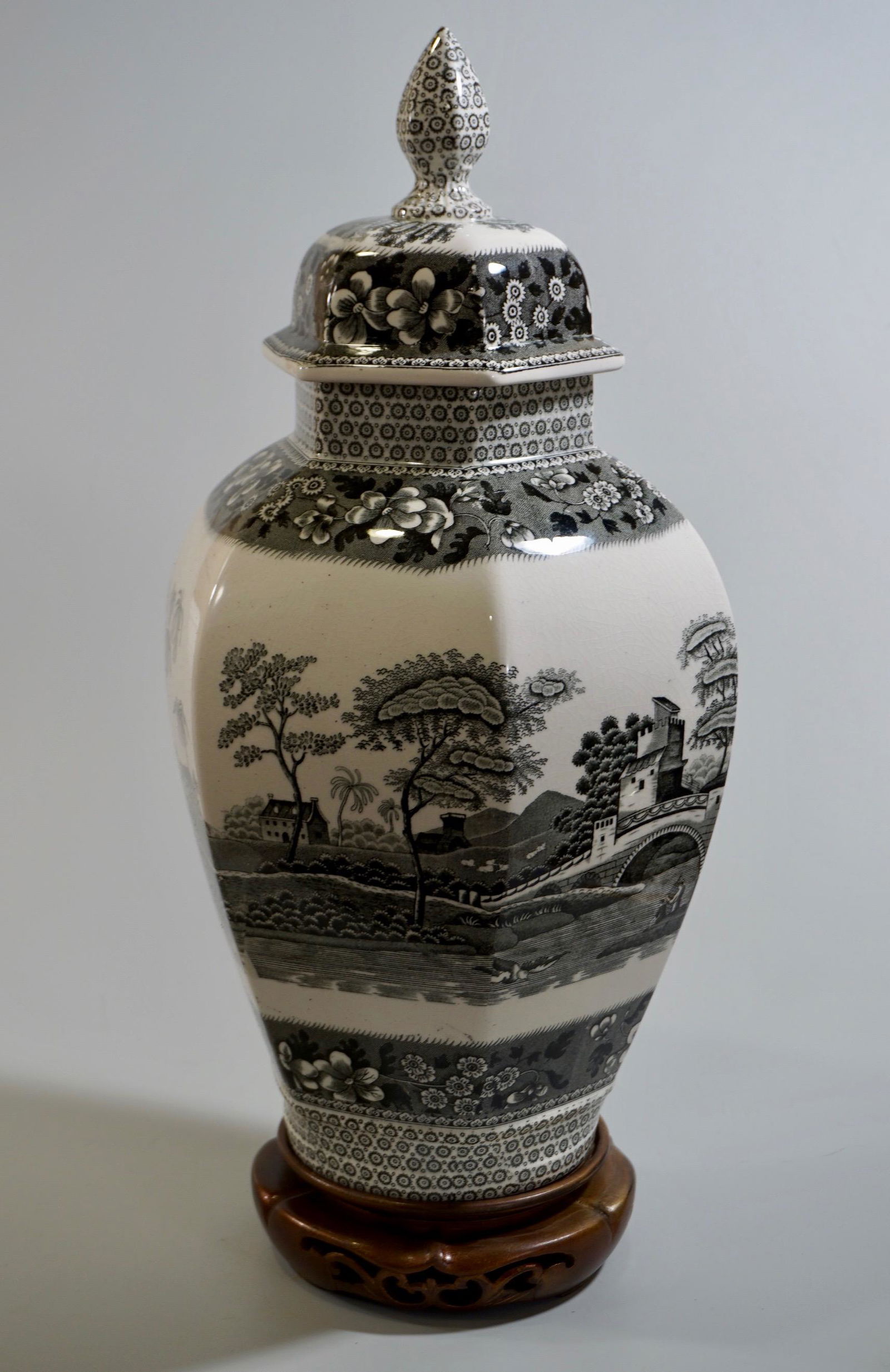 Antique Copeland Spodes Transfer Ware Tower Large (1 of 7)