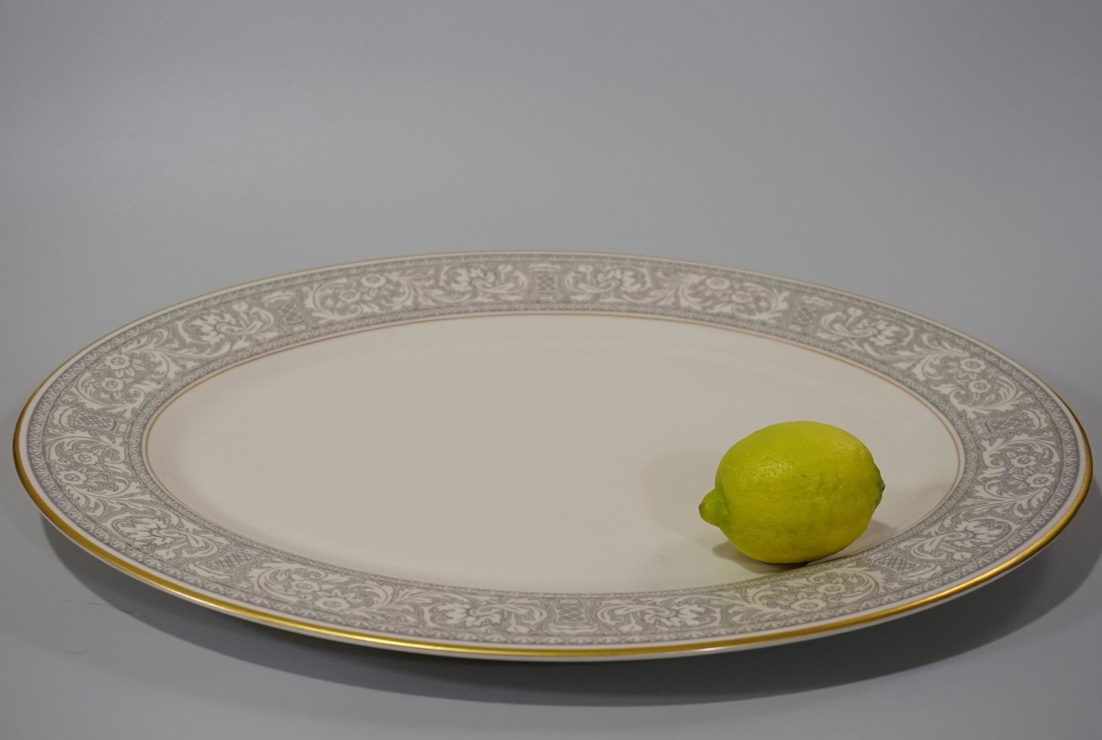 Grey Renaissance Franciscan Oval Platter Large (1 of 5)
