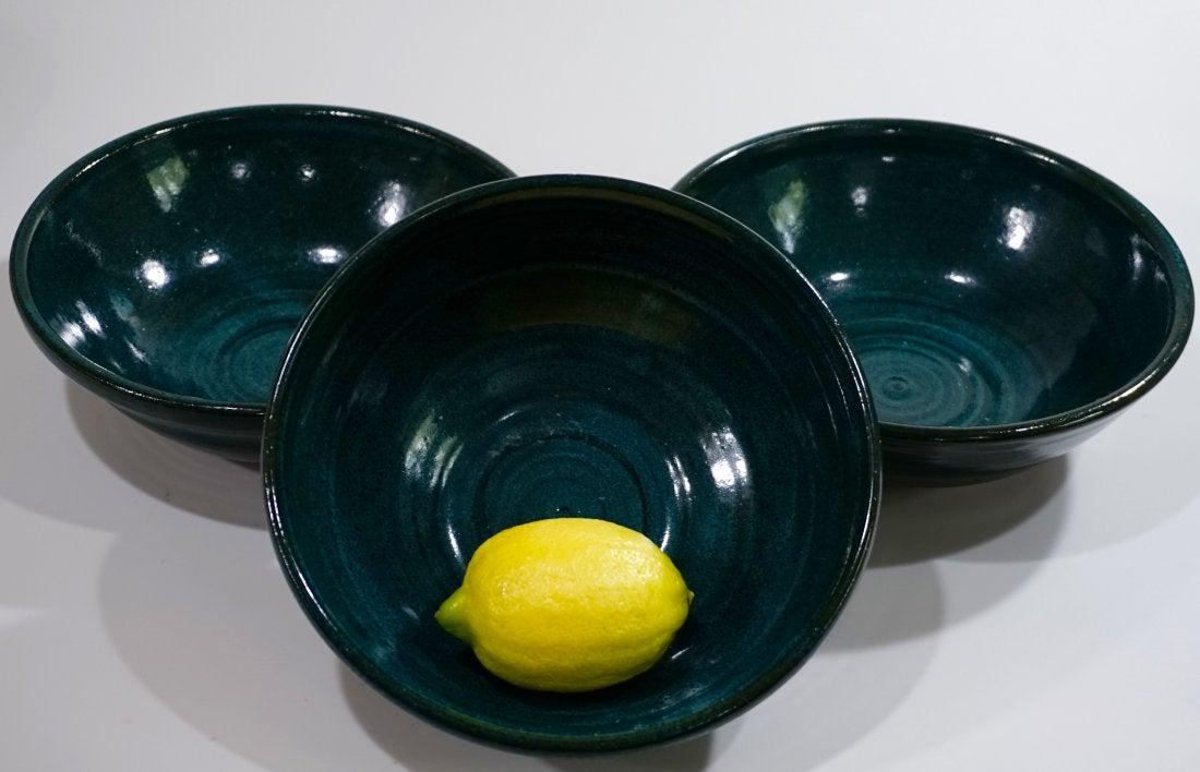 Turquoise Blue Glaze Bowl California Studio Pottery Art (1 of 5)