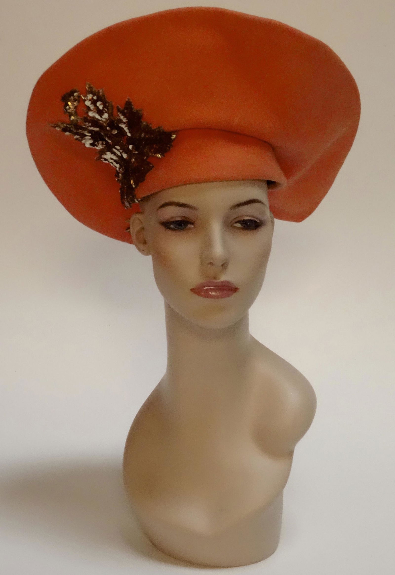 Vintage Orange Sequins Hat (1 of 5)