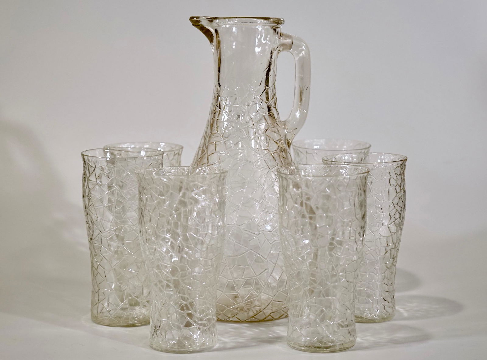 American Art Deco McKee Crackle Glass Pattern Lemonade (1 of 10)
