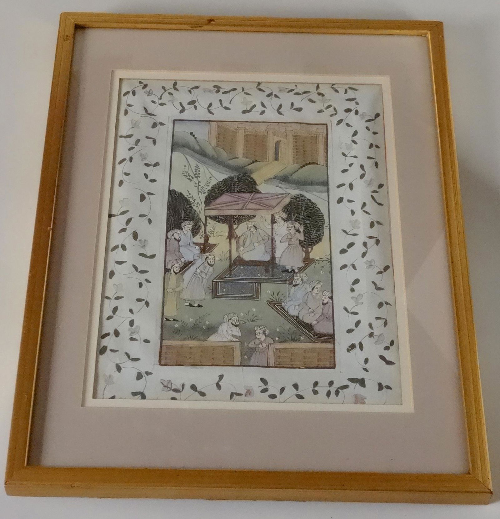 Middle Eastern Watercolor Painted Miniature Framed (1 of 6)