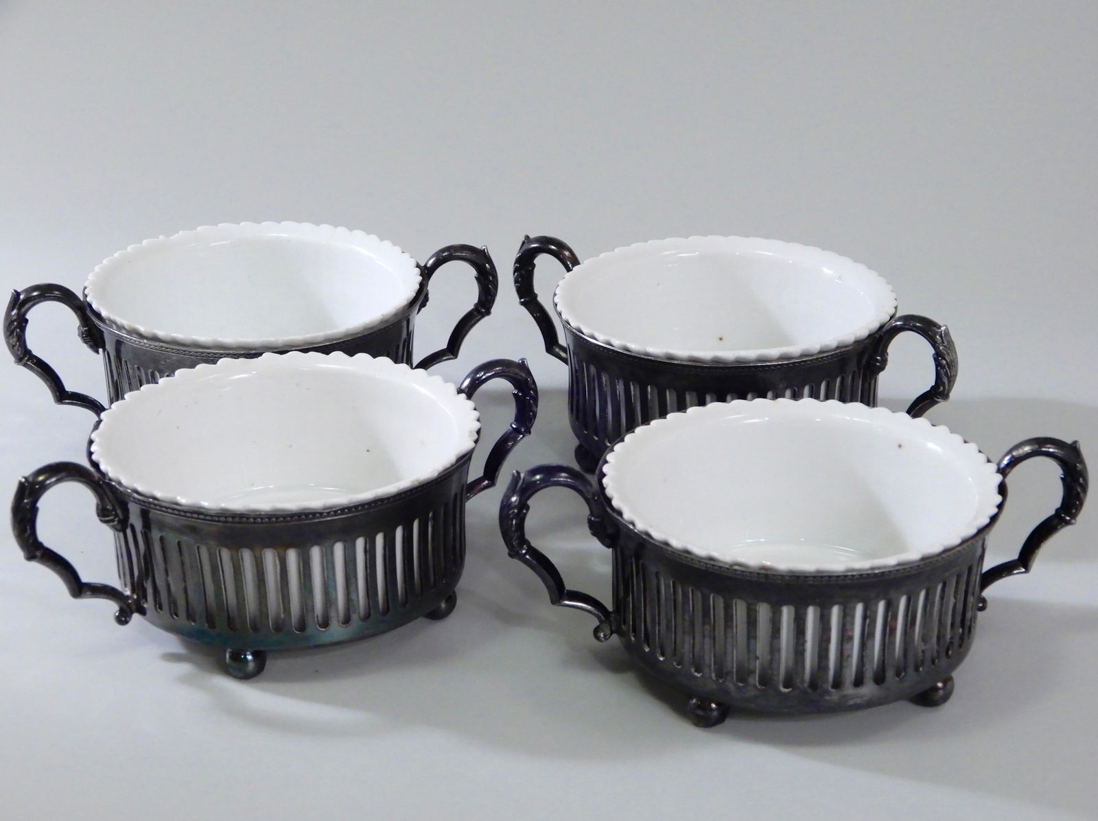 Antique Porcelain Ramekin Custard Cups E.G. Webster & (1 of 7)