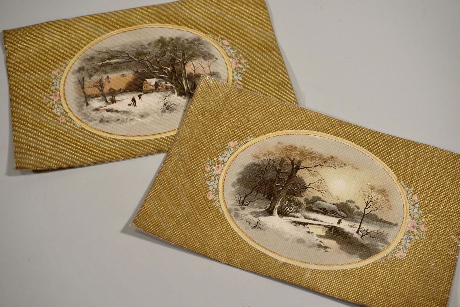 Vintage Miniature Petit Point Needlepoint Paper Canvas (1 of 5)