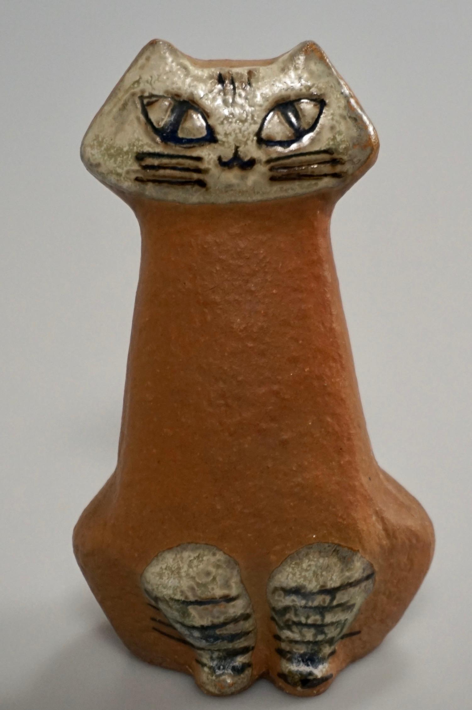 Lilla Zoo Cat Mid Century Modern Stoneware Pottery Lisa (1 of 5)