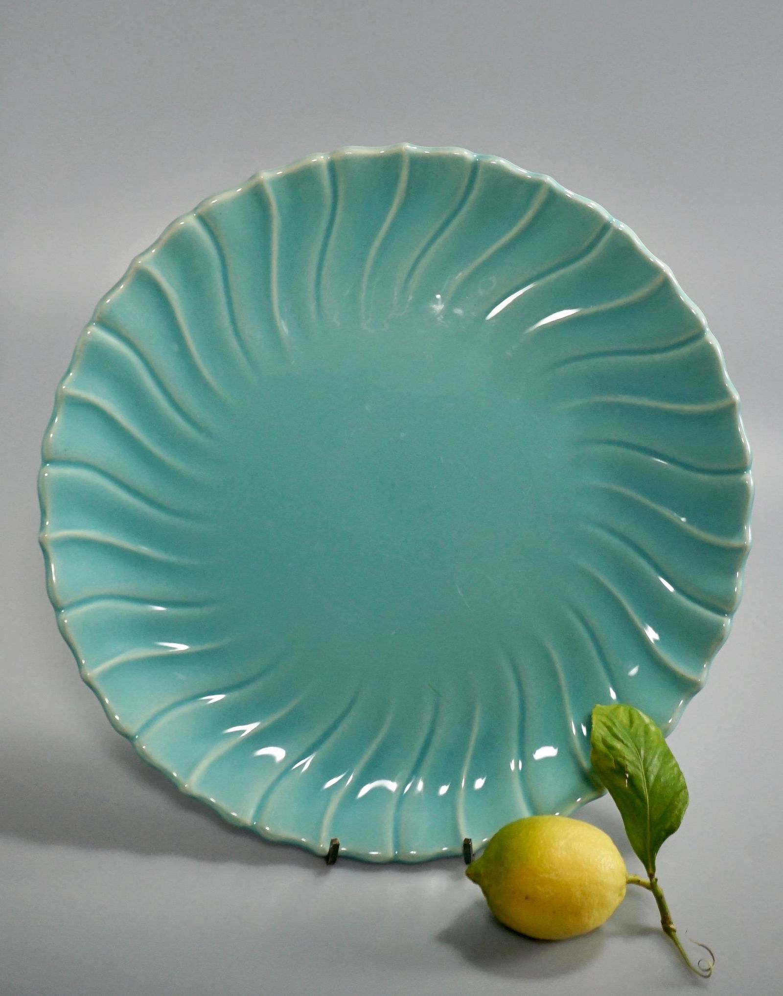 Franciscan Mid Century Turquoise Ceramic Platter Tray (1 of 5)