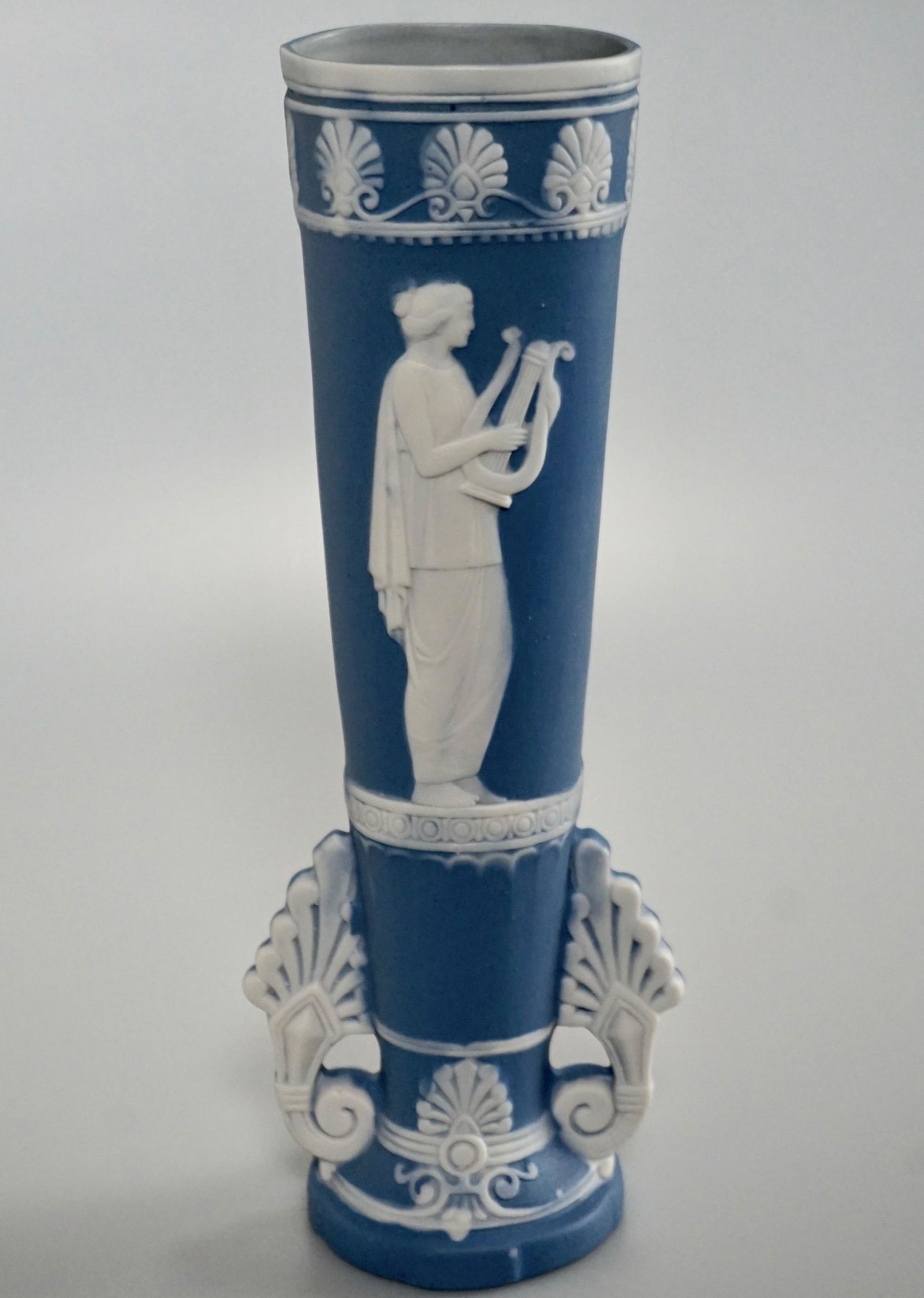Schafer & Vater Blue Jasperware Bisque Porcelain Vase (1 of 6)