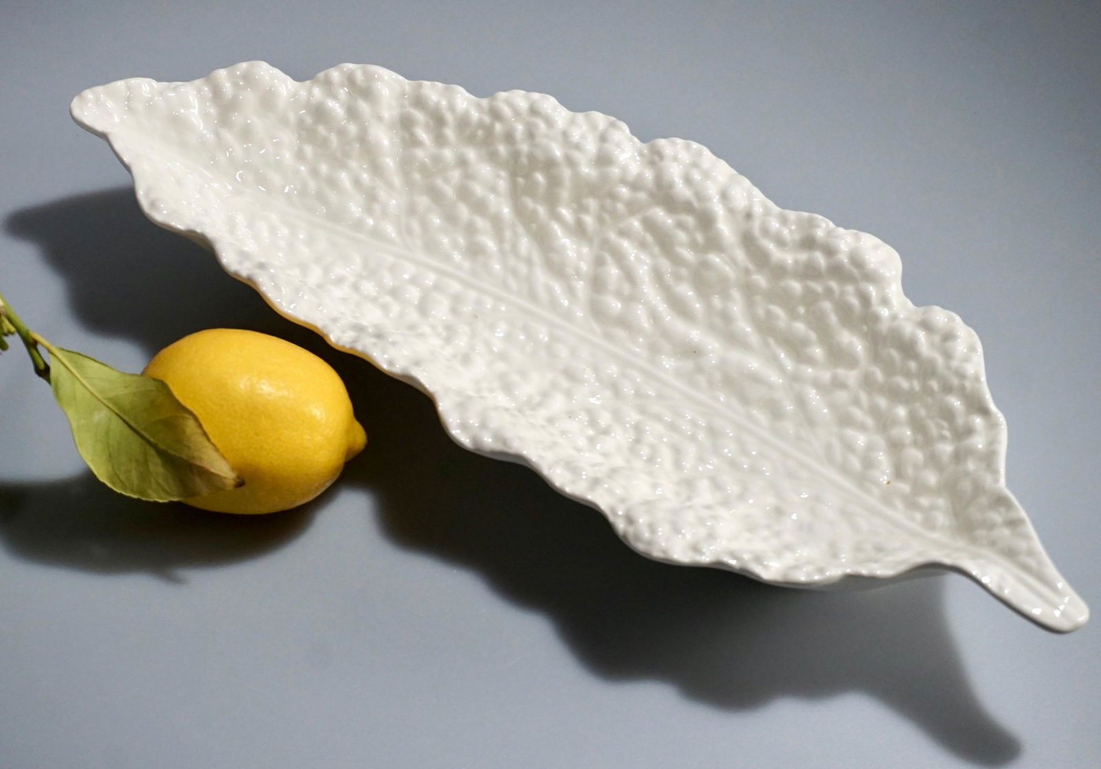 Bavarian Mid Century Leaf Shaped Pottery Dish (1 of 5)