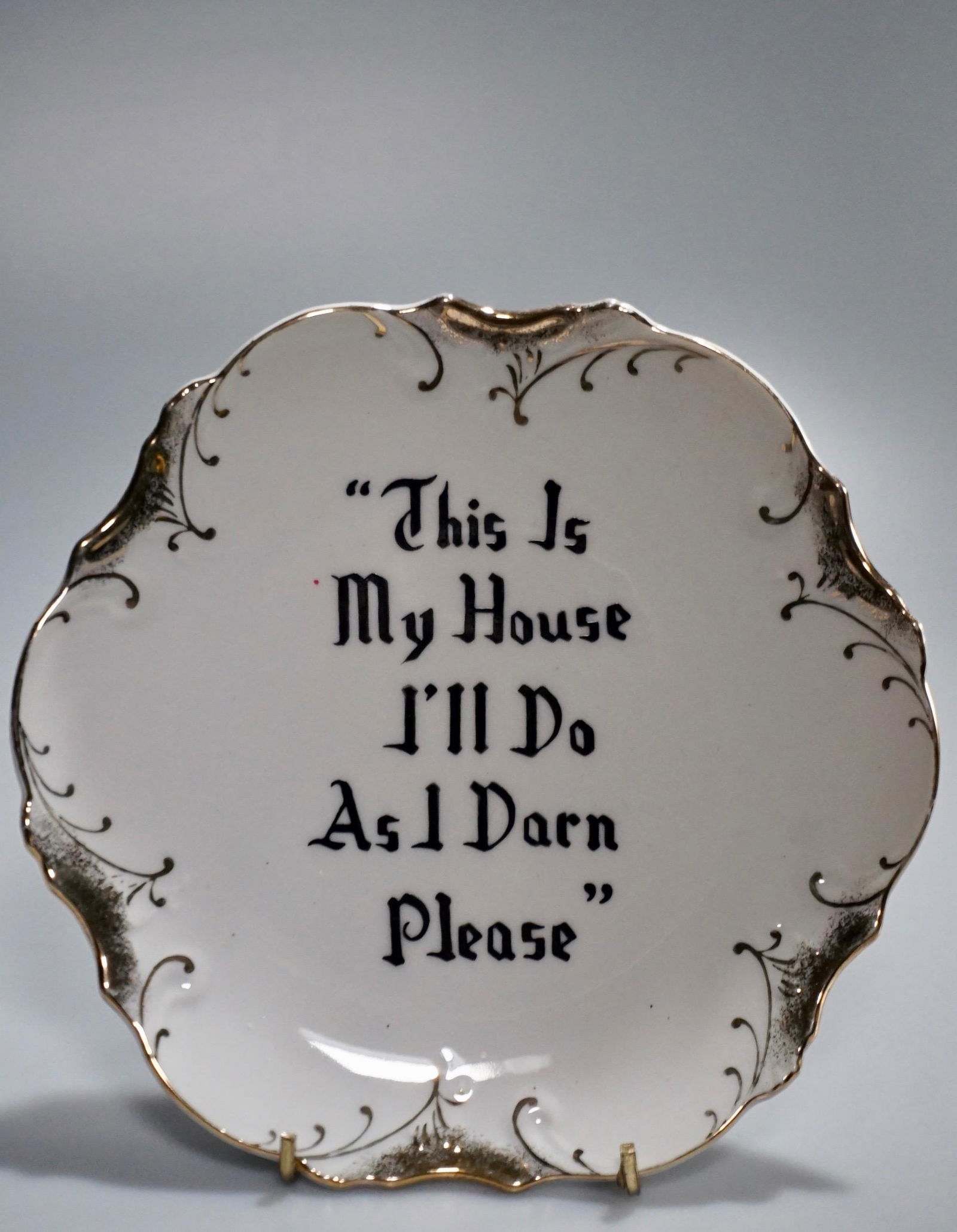 Victorian Motto Porcelain Plaque This is My House Wall (1 of 5)