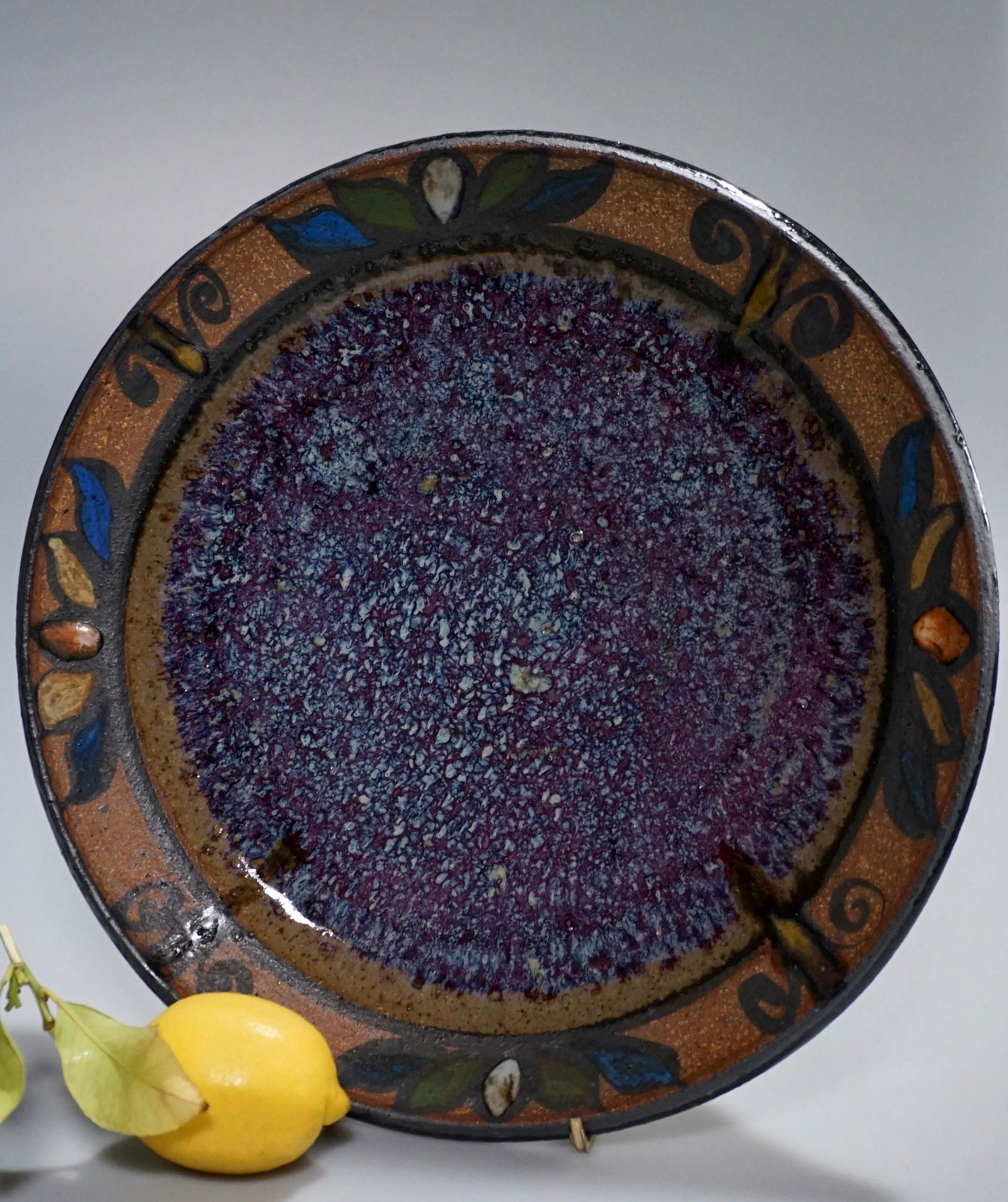 Mid Century Studio Pottery Artist Signed Platter (1 of 5)