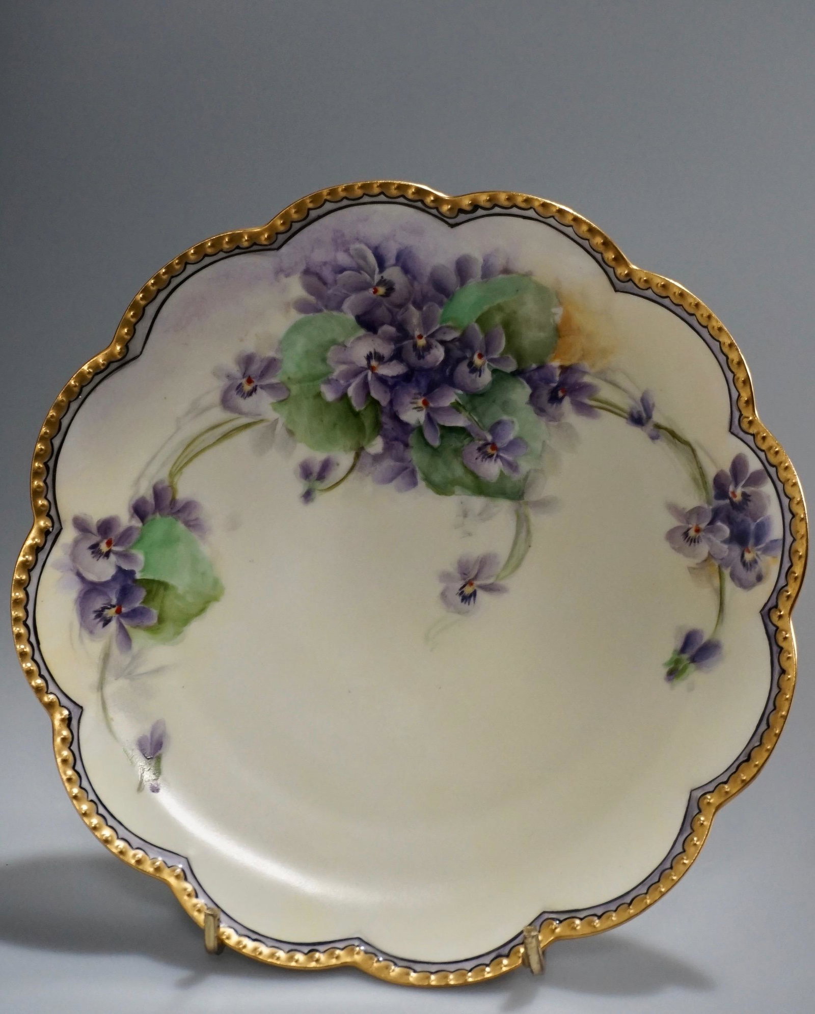 Haviland Hand Painted Violets French Porcelain Antique (1 of 5)