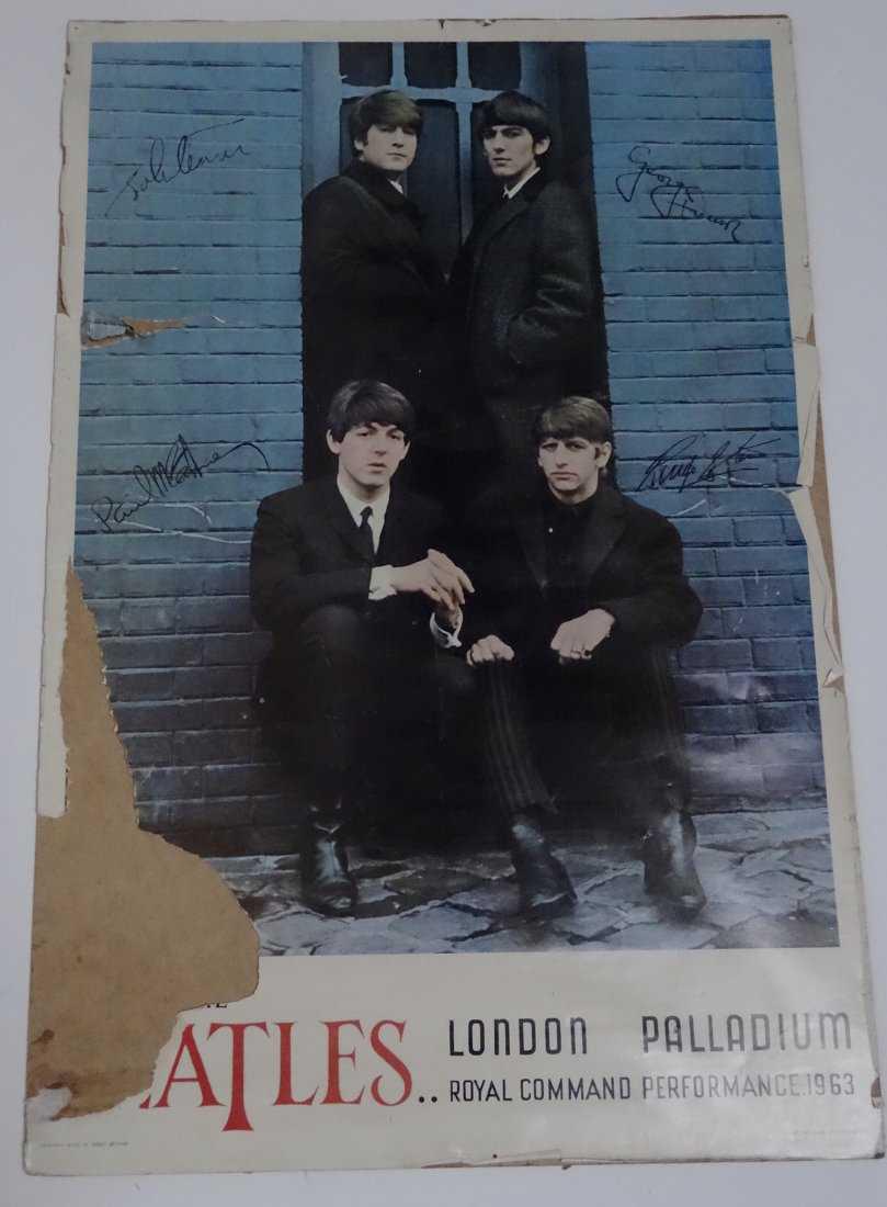 Beatles Great Britain 1964 Palladium Autograph Poster (1 of 6)