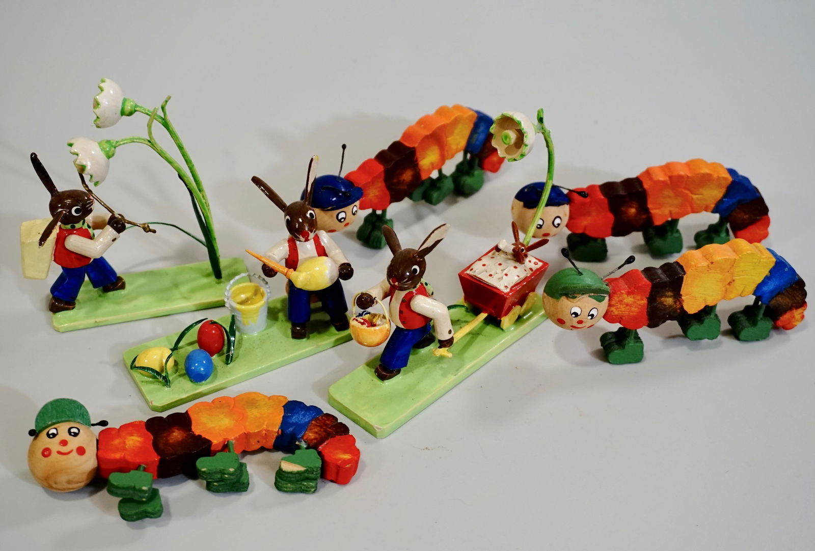 Vintage German Easter Decor Painted Wood Figurines (1 of 6)