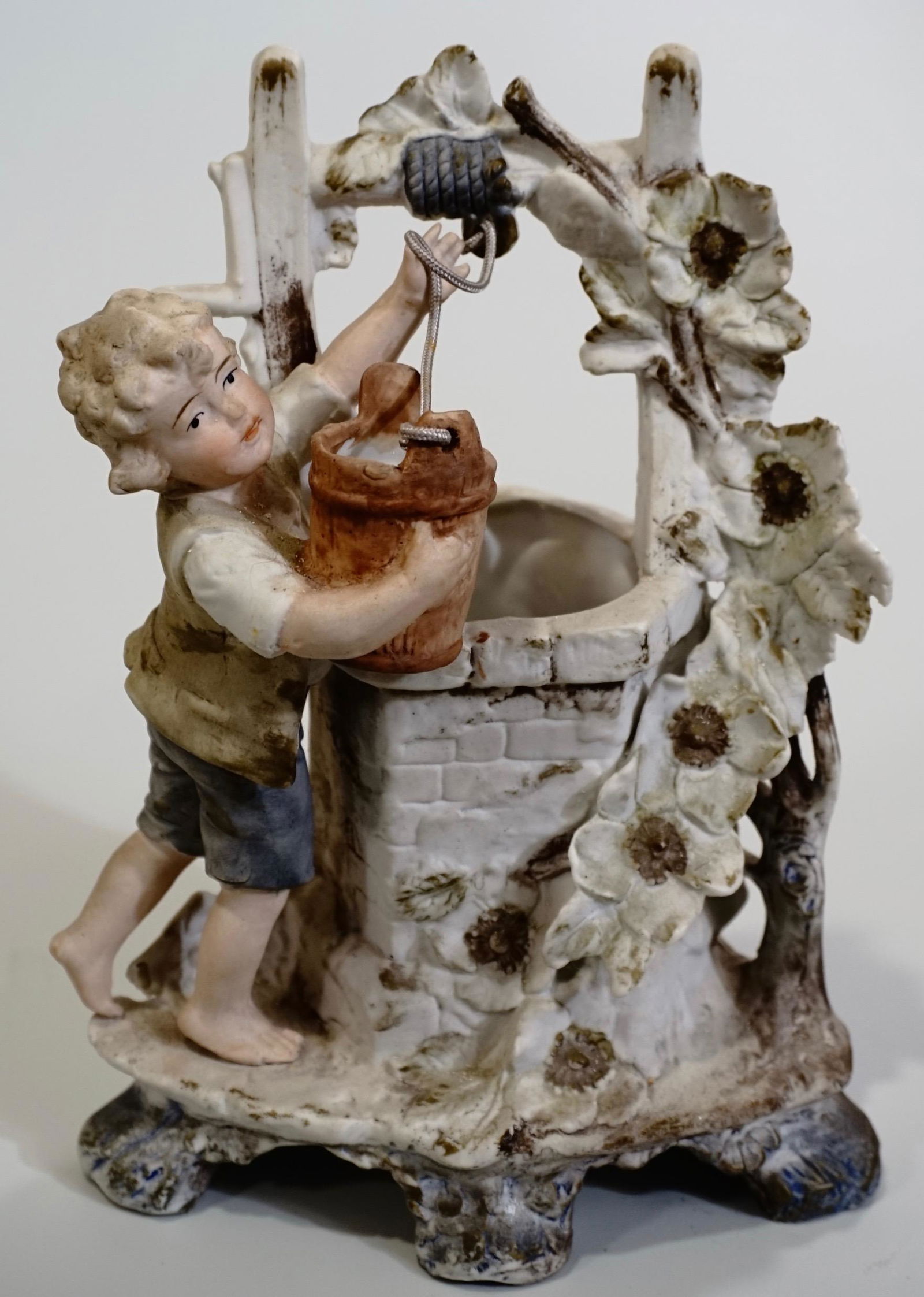 Oder German Bisque Porcelain Figural Spill Vase Well (1 of 8)