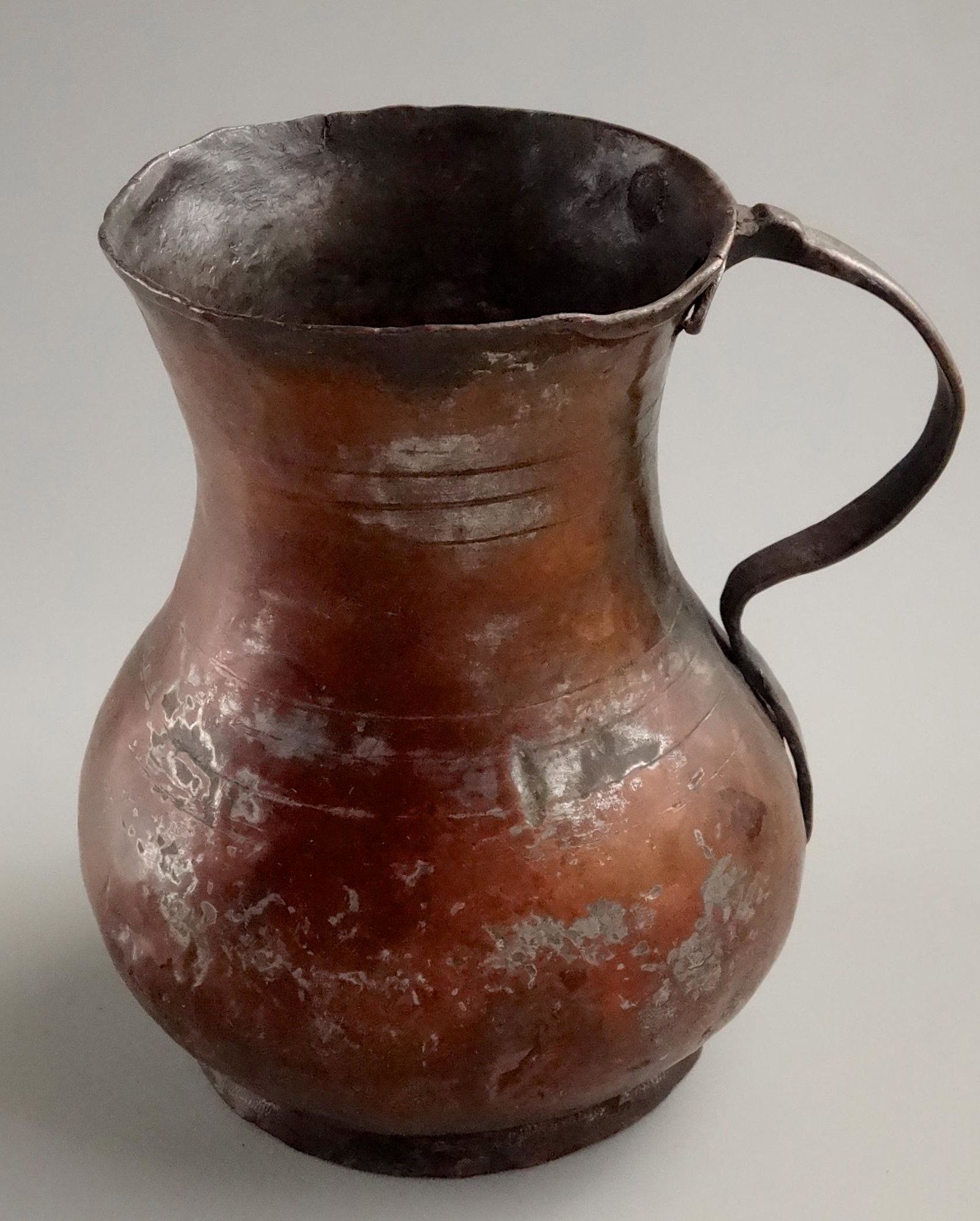 Antique Islamic Copper Vessel Wrought Iron Handle (1 of 5)