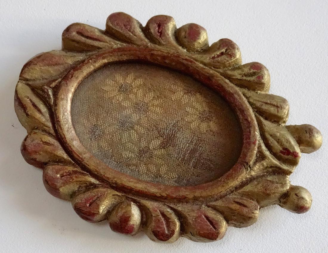 Florentine Style Miniature Picture Frame Carved Wood (1 of 4)