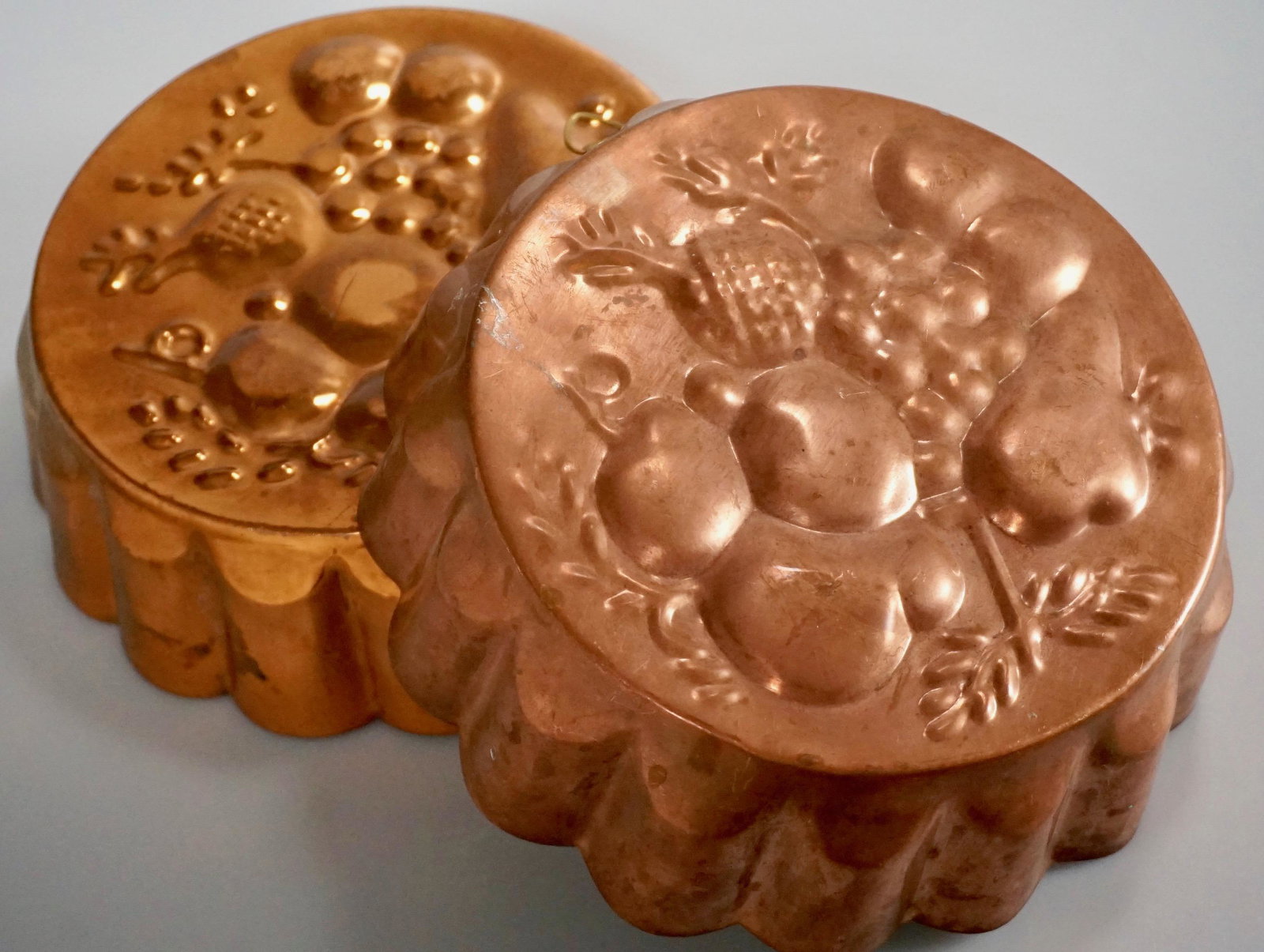 Embossed Fruits Copper Molds Lot of 2 (1 of 3)