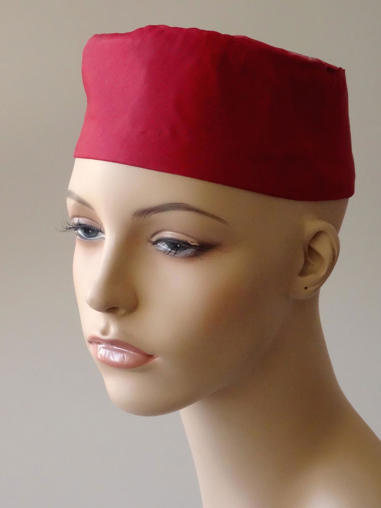 Authentic Turkish Red Scull Cap Hat Theatrical Equipmen (1 of 5)