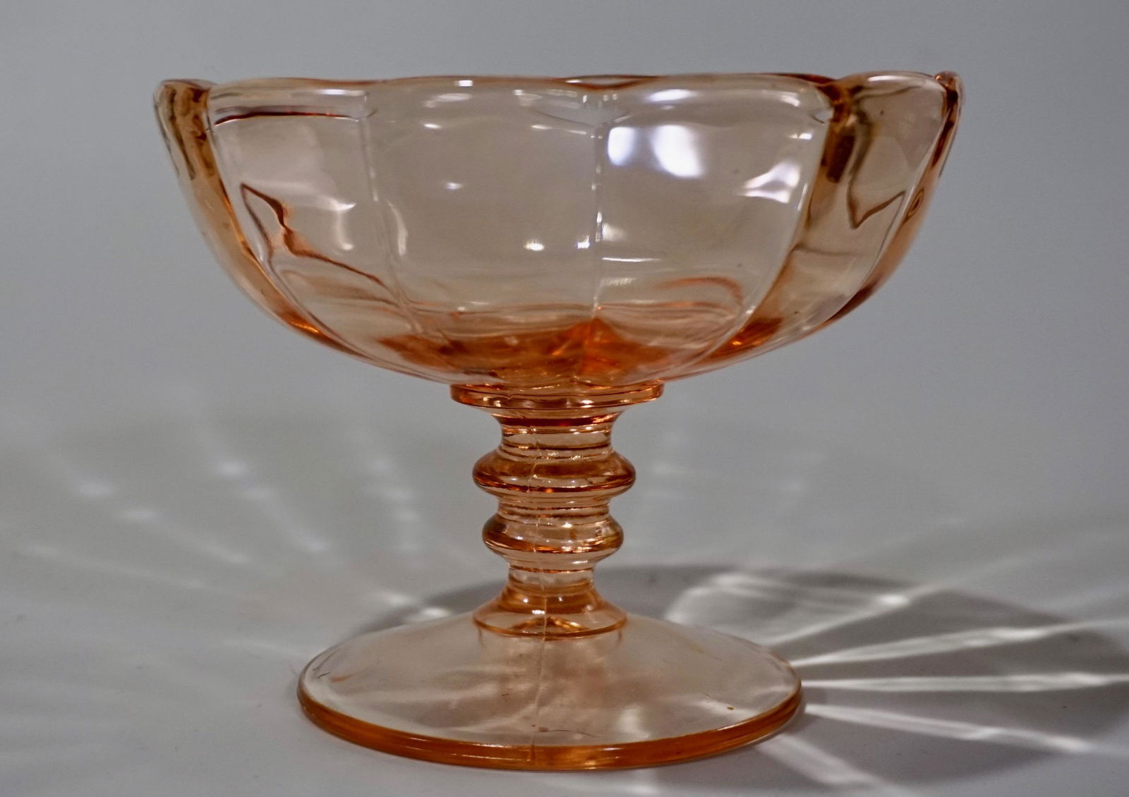 Depression Glass Pink Compote (1 of 6)