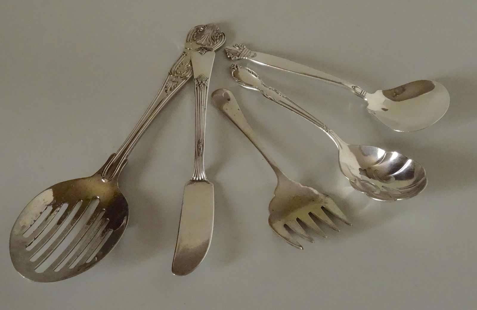 Silver-plated Servings Sardine Fork Butter Knife Scoop (1 of 4)
