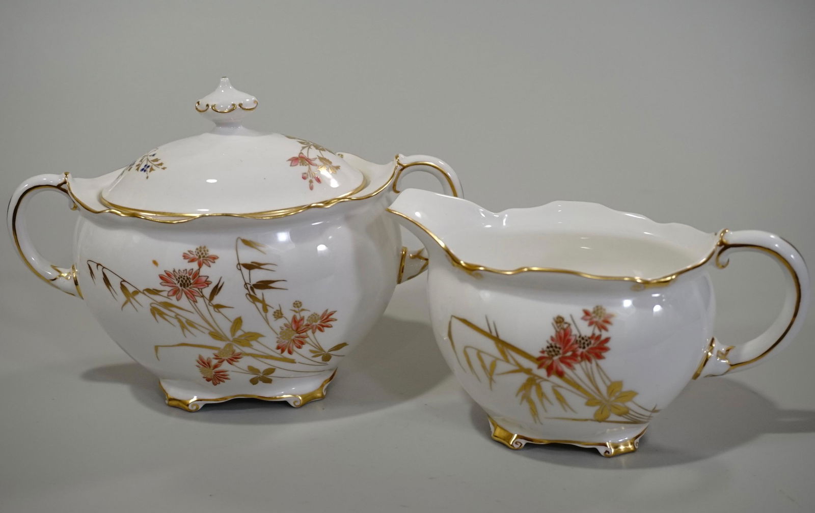 Devonshire Royal Crown Derby China Creamer Sugar Set (1 of 8)