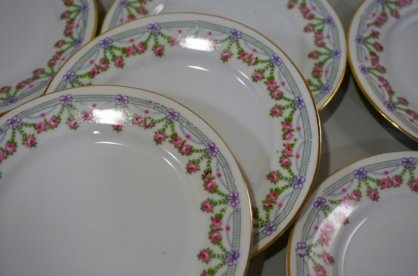Vintage Austria Porcelain Plates Lot of 6 (1 of 4)