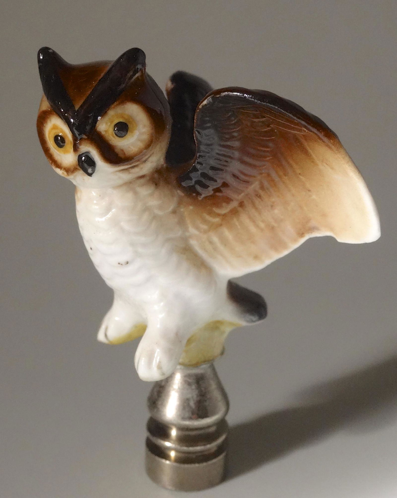 Vintage Owl Lamp Shade Finial One of 2 (1 of 5)