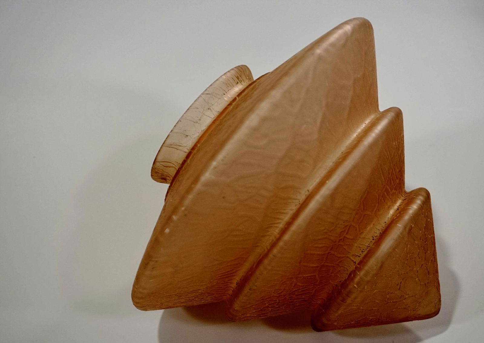 Art Deco Crackle Glass Lamp Shade Ceiling Light (1 of 5)