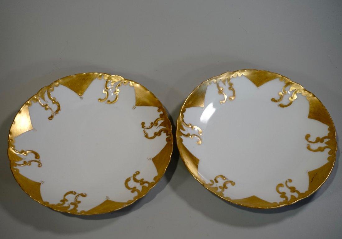 Tilly Bavaria RG White Gilded Porcelain Plate Lot of 2 (1 of 6)