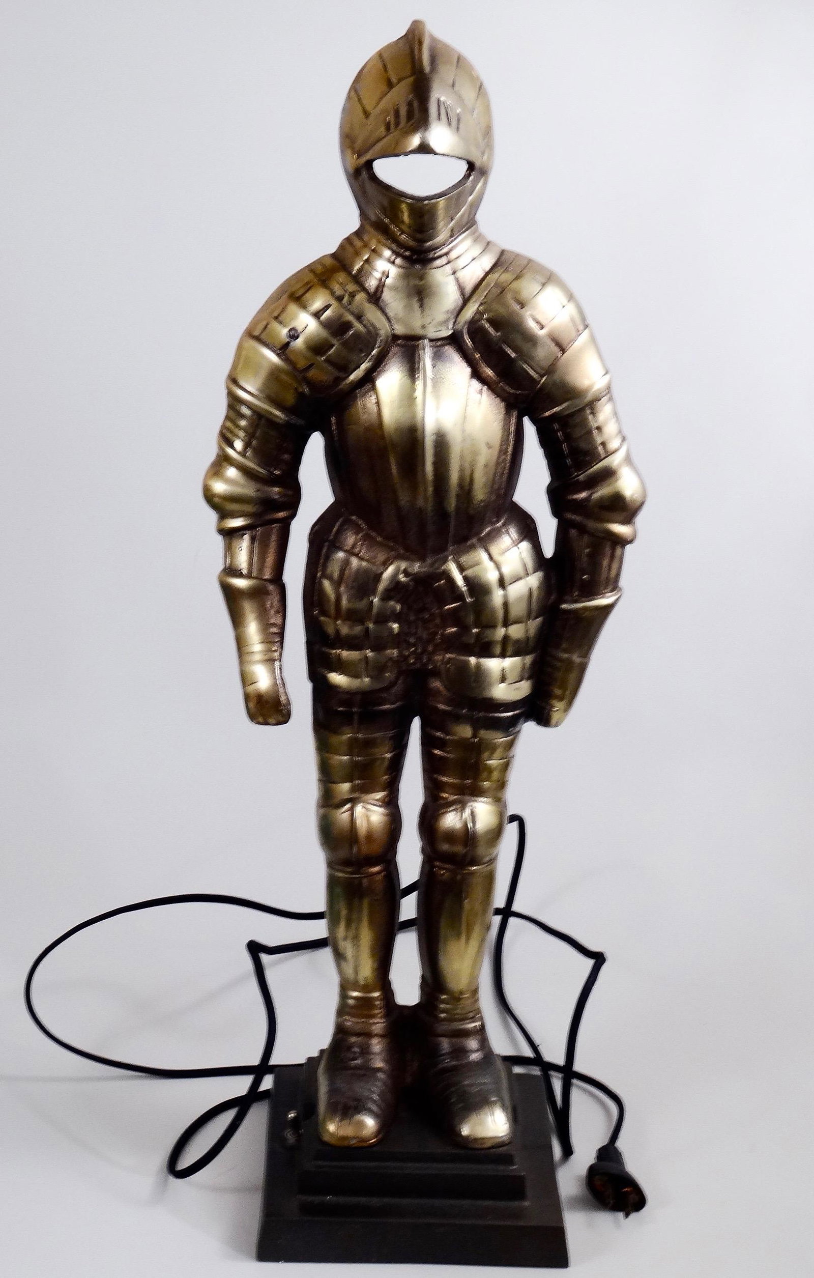 Suit of Armour Knight Backlight Lamp: Suit of Armour Knight Backlight Lamp Approximately 24 13/16 inches tall on 6 1/2 x 6 1/2 inches base.