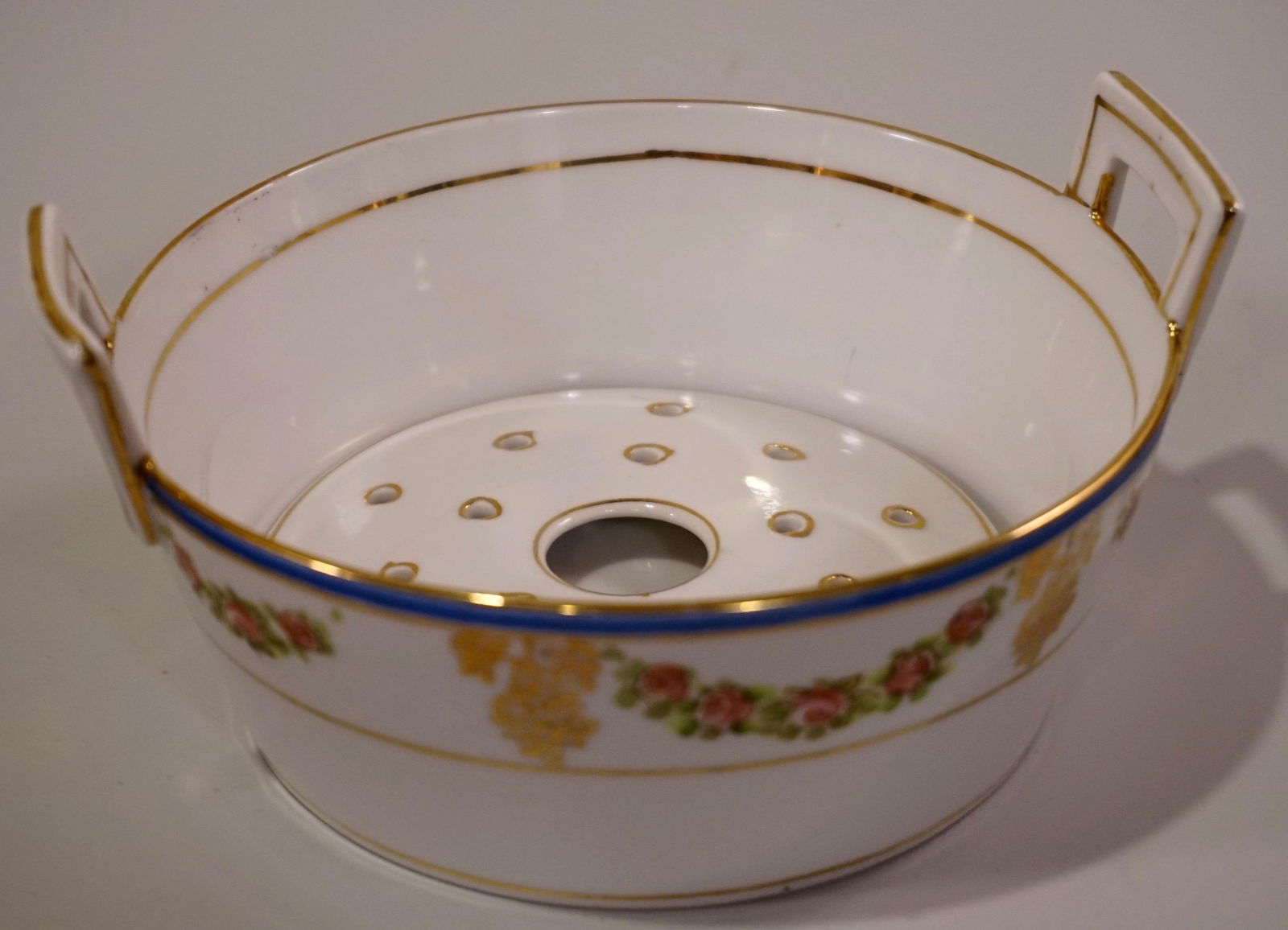 Nippon Porcelain Butter Tub Dish with Strainer (1 of 7)